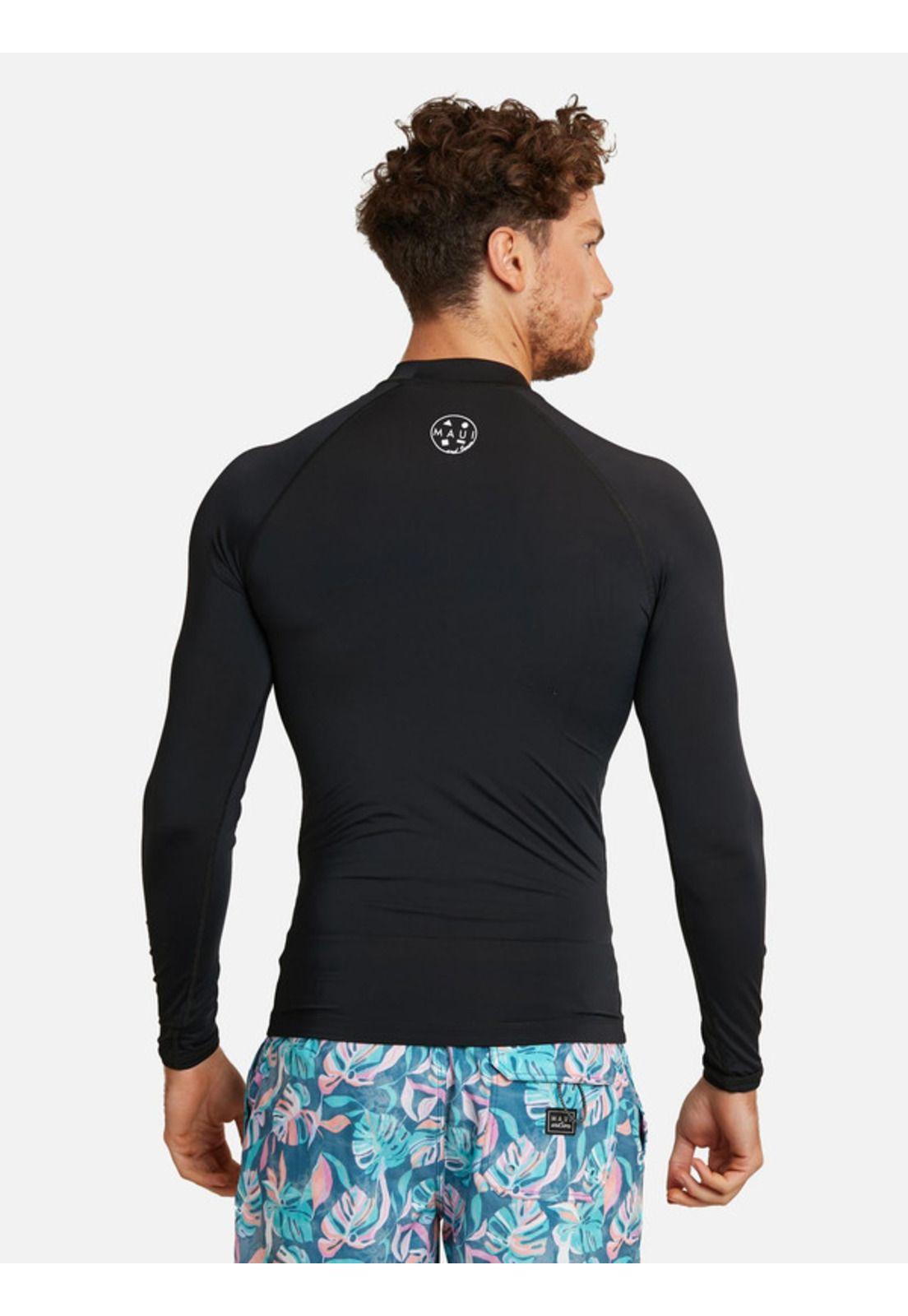 Polera UVP LuminaShade Garb Negro Hombre Maui and sons-1