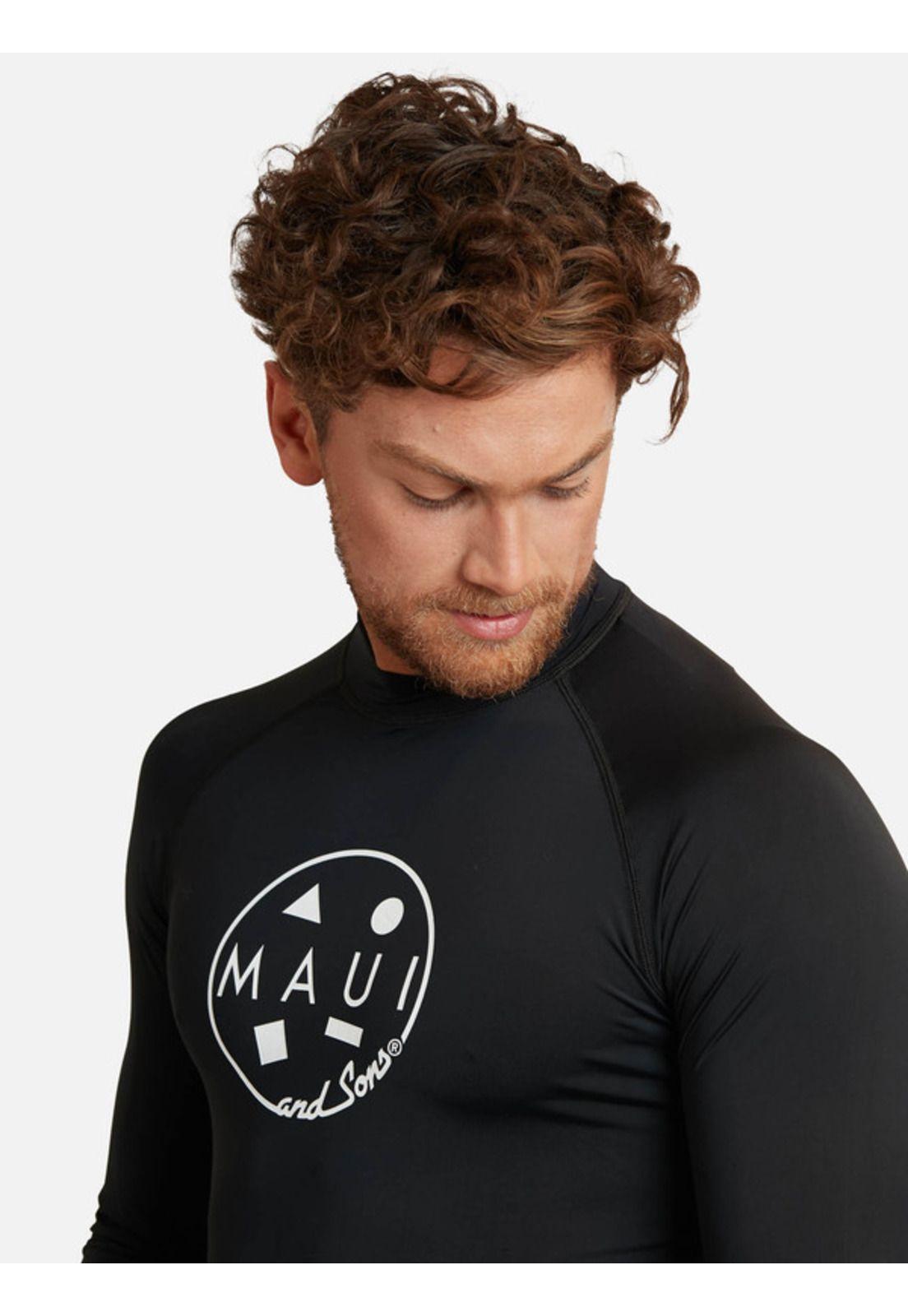 Polera UVP LuminaShade Garb Negro Hombre Maui and sons-2
