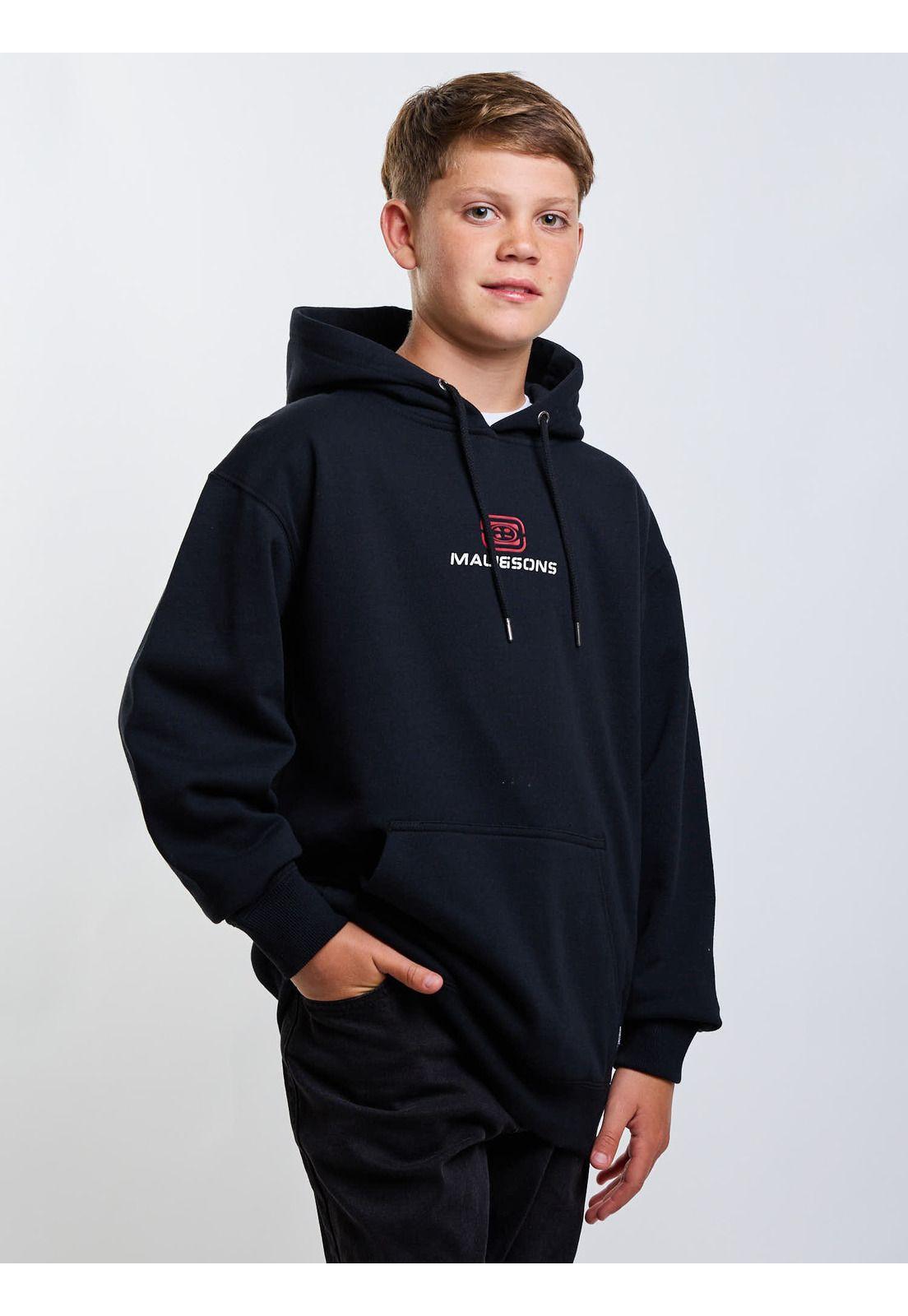 Poleron Canguro Rubber Negro Infantil Maui And Sons-0