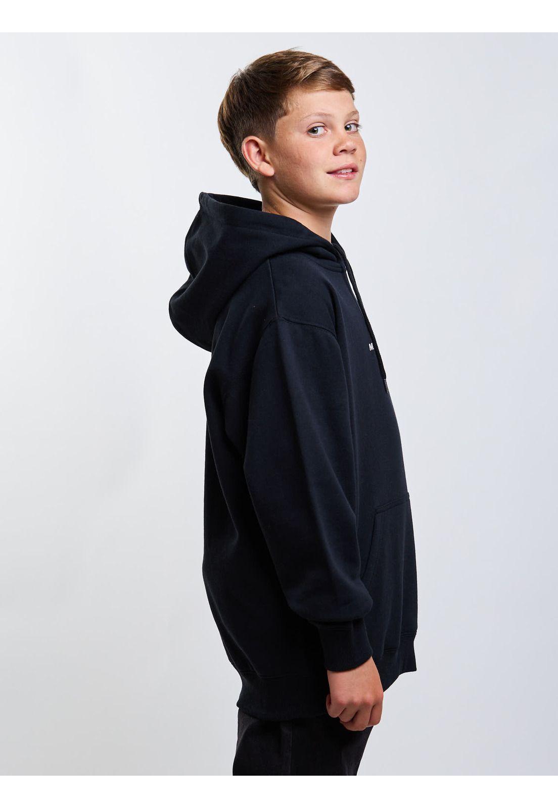 Poleron Canguro Rubber Negro Infantil Maui And Sons-2