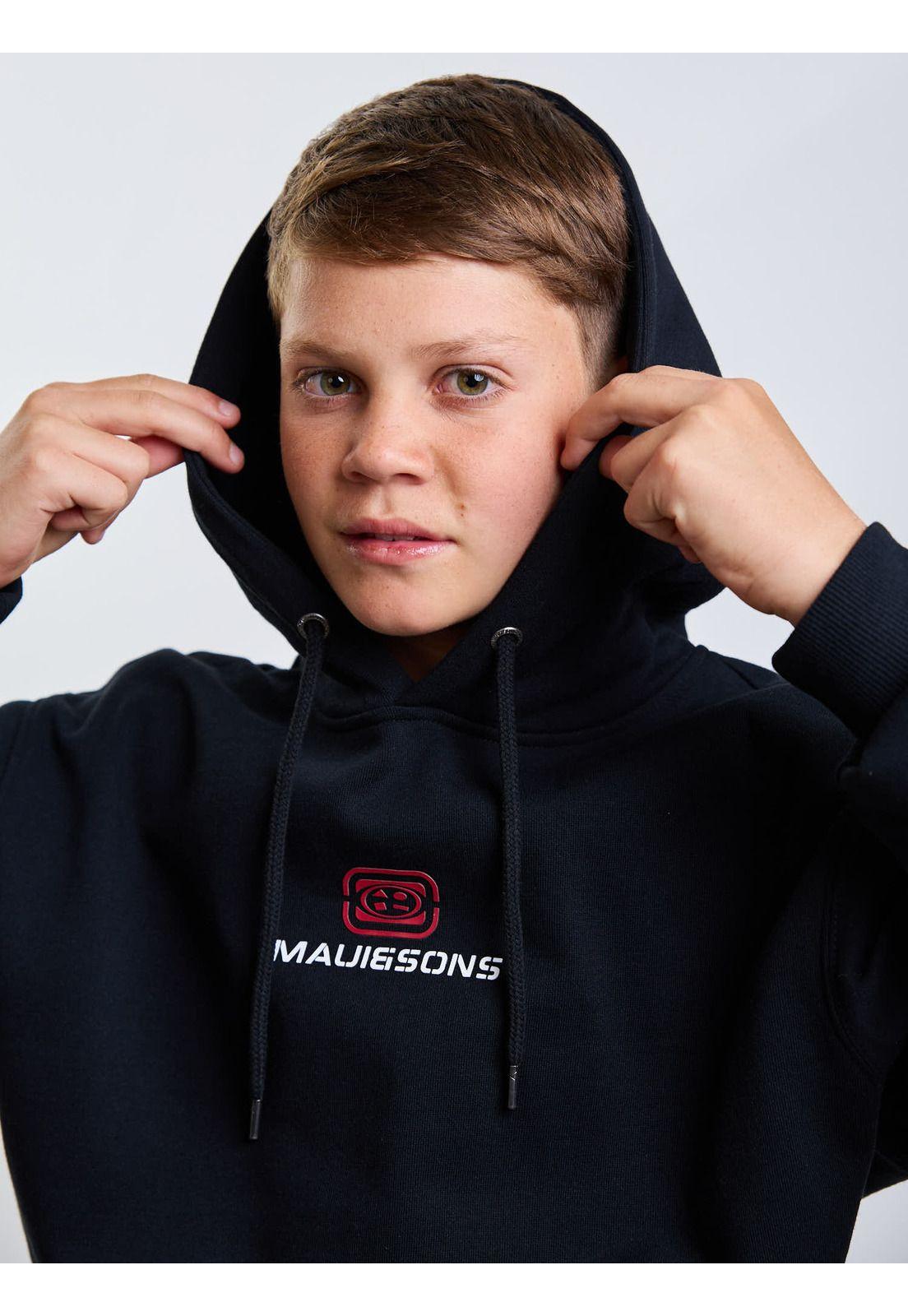 Poleron Canguro Rubber Negro Infantil Maui And Sons-3