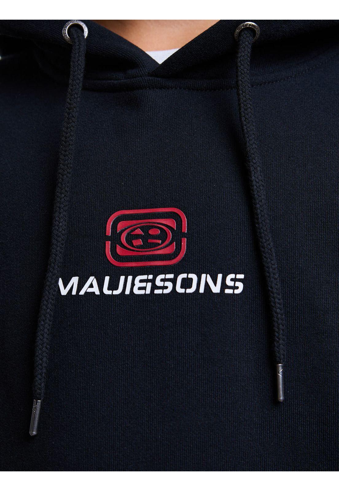 Poleron Canguro Rubber Negro Infantil Maui And Sons-4