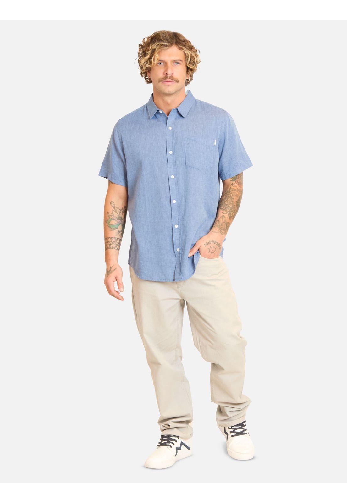 Camisa MC Kairu Celeste Hombre Maui And Sons-3