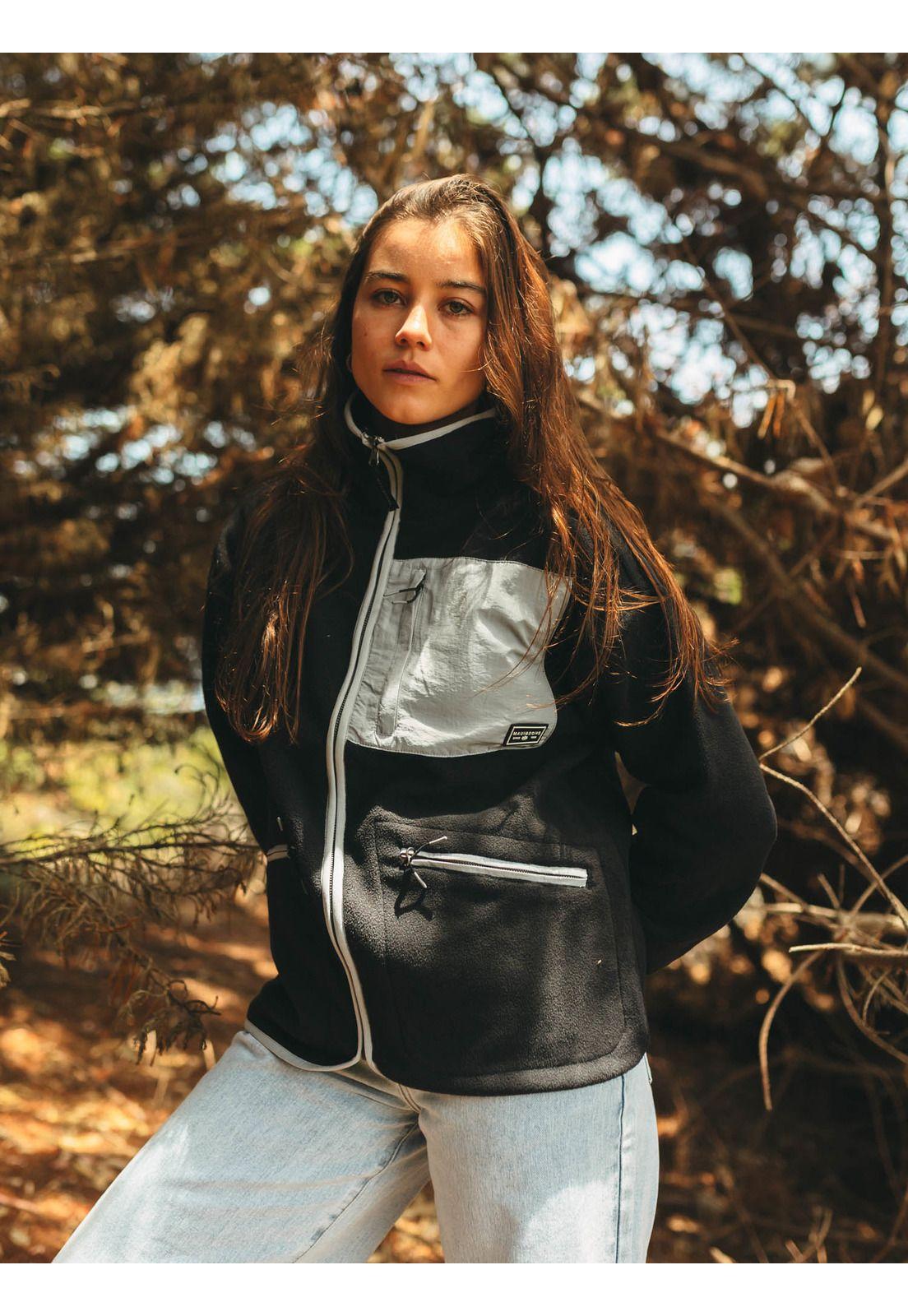 Poleron Polar Simply Taupe Negro Mujer Maui And Sons-1