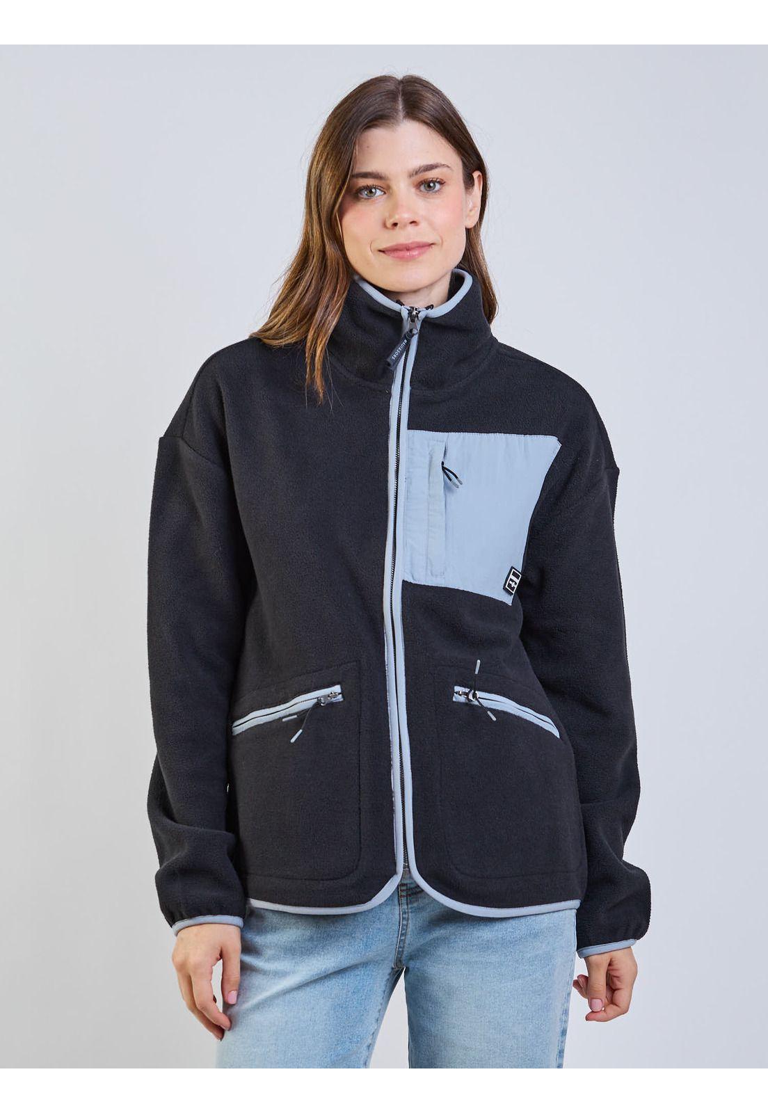 Poleron Polar Simply Taupe Negro Mujer Maui And Sons-3