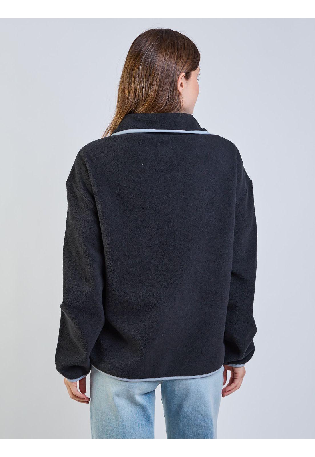 Poleron Polar Simply Taupe Negro Mujer Maui And Sons-4