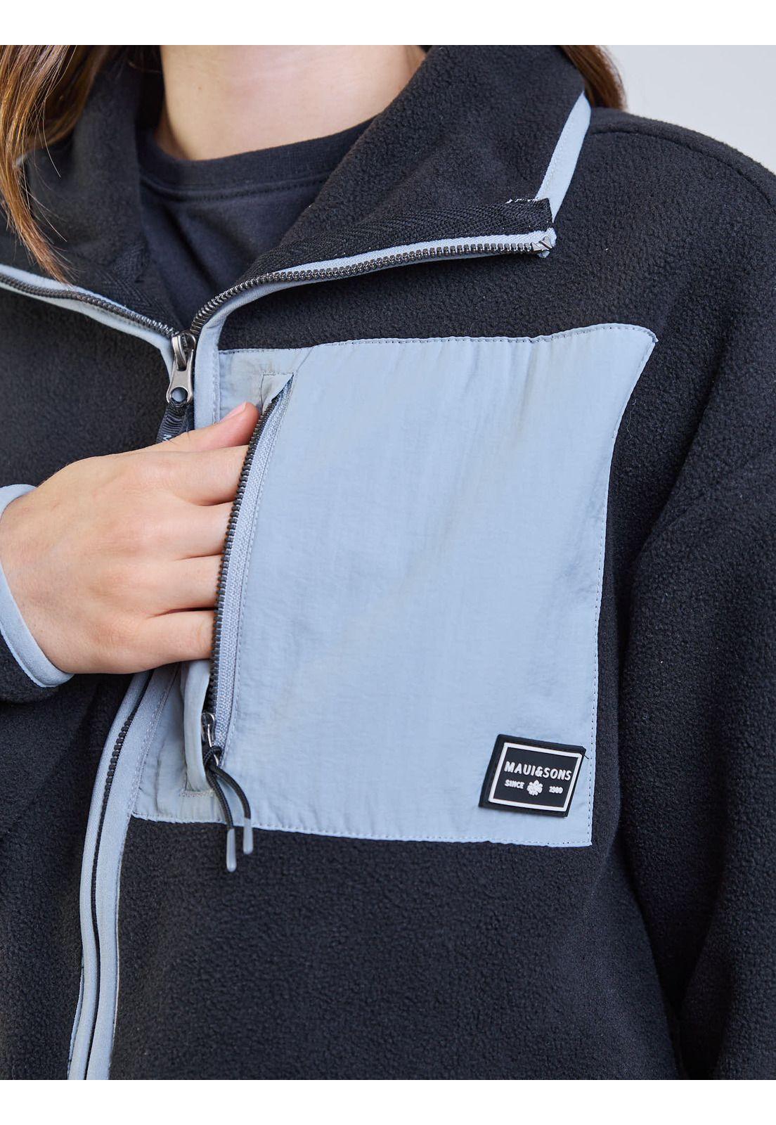 Poleron Polar Simply Taupe Negro Mujer Maui And Sons-6