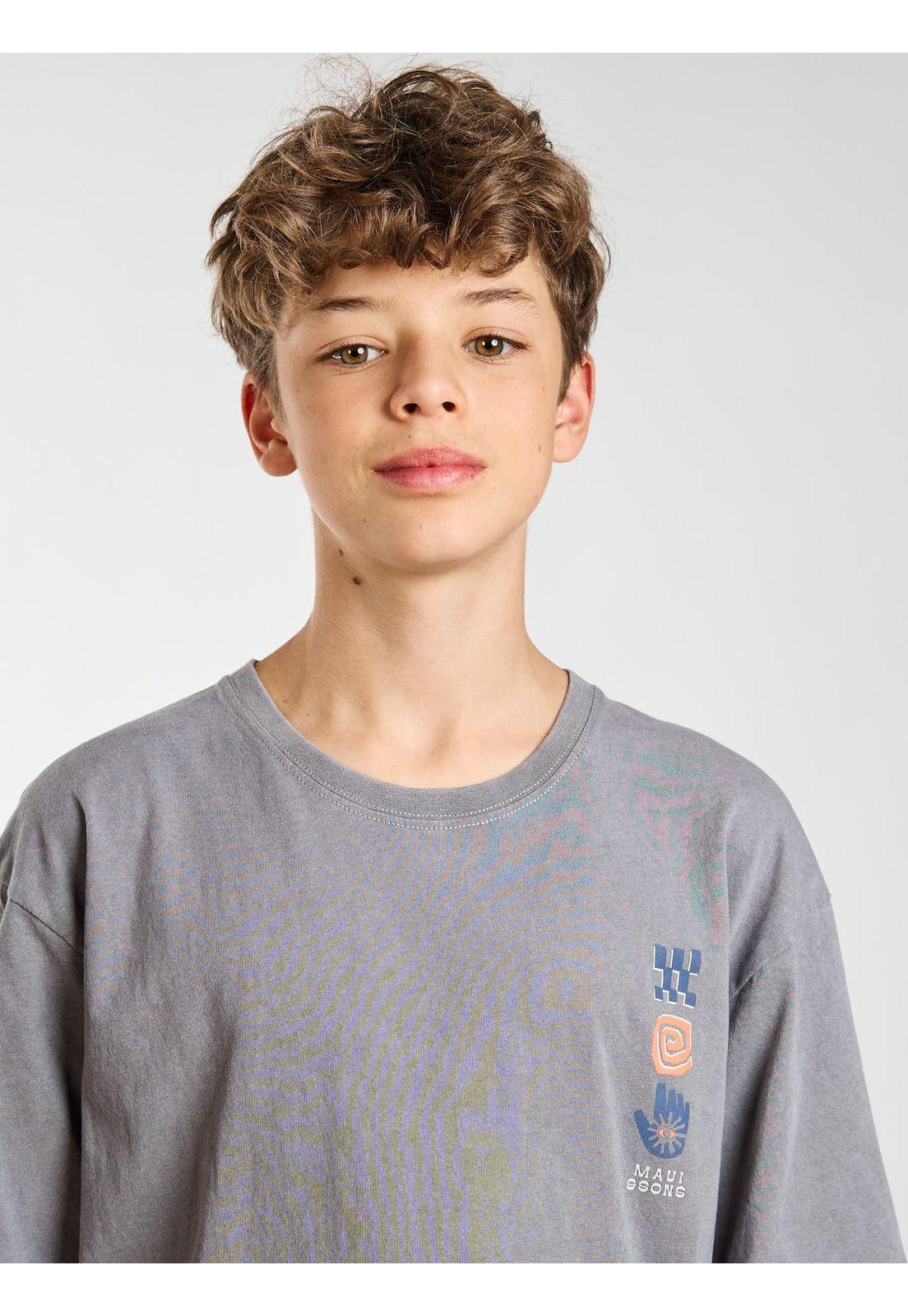 Polera MC Hale Gris Infantil Maui and Sons-4