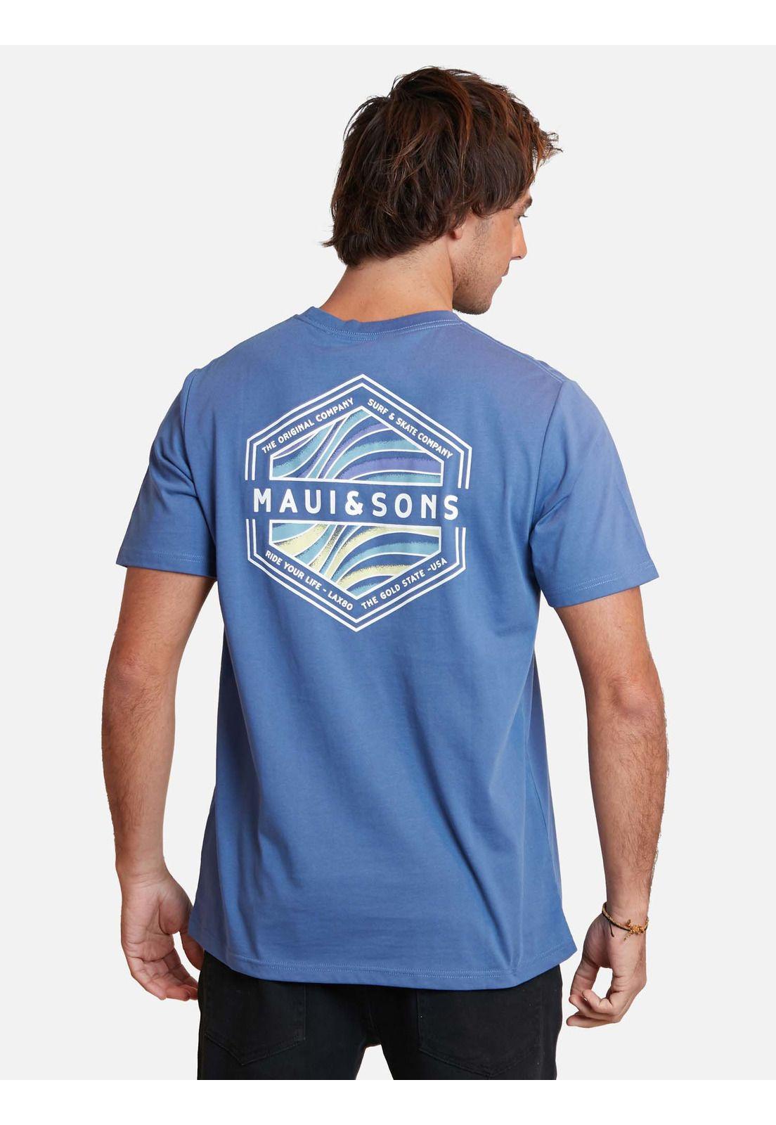 Polera surf and skate company Azul Marino Hombre Maui And Sons-1