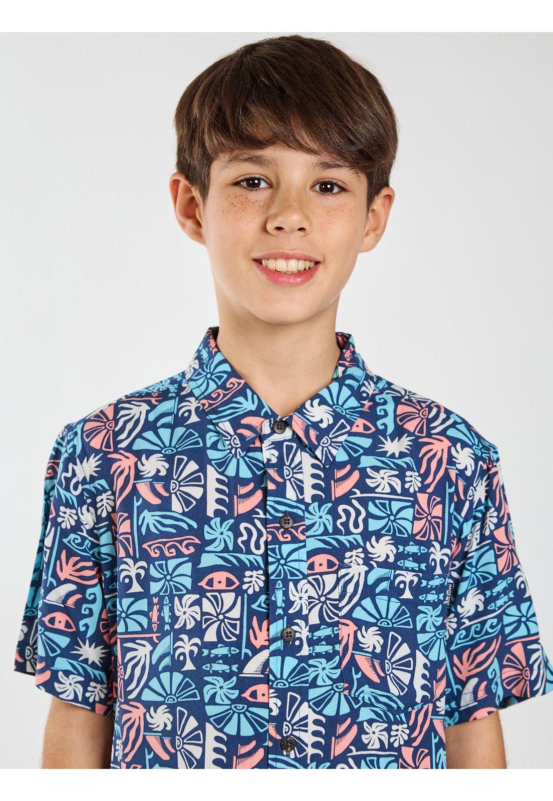 Camisa MC Solaro Multicolor Infantil Maui and Sons-3