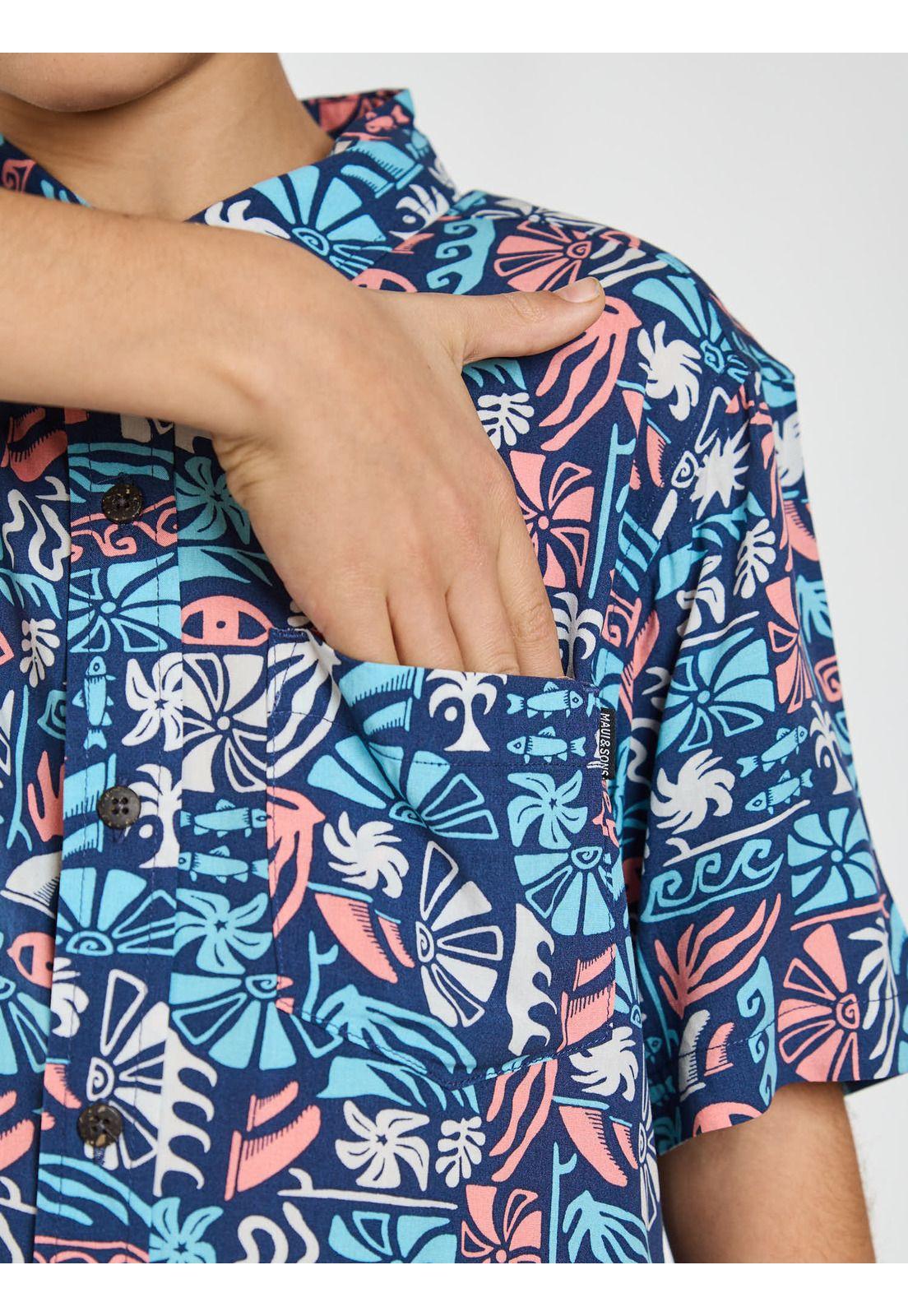 Camisa MC Solaro Multicolor Infantil Maui and Sons-4