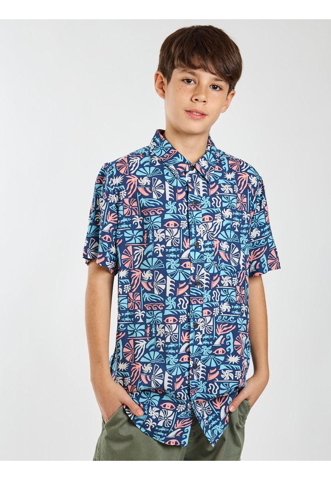 Camisa MC Solaro Multicolor Infantil Maui and Sons-5