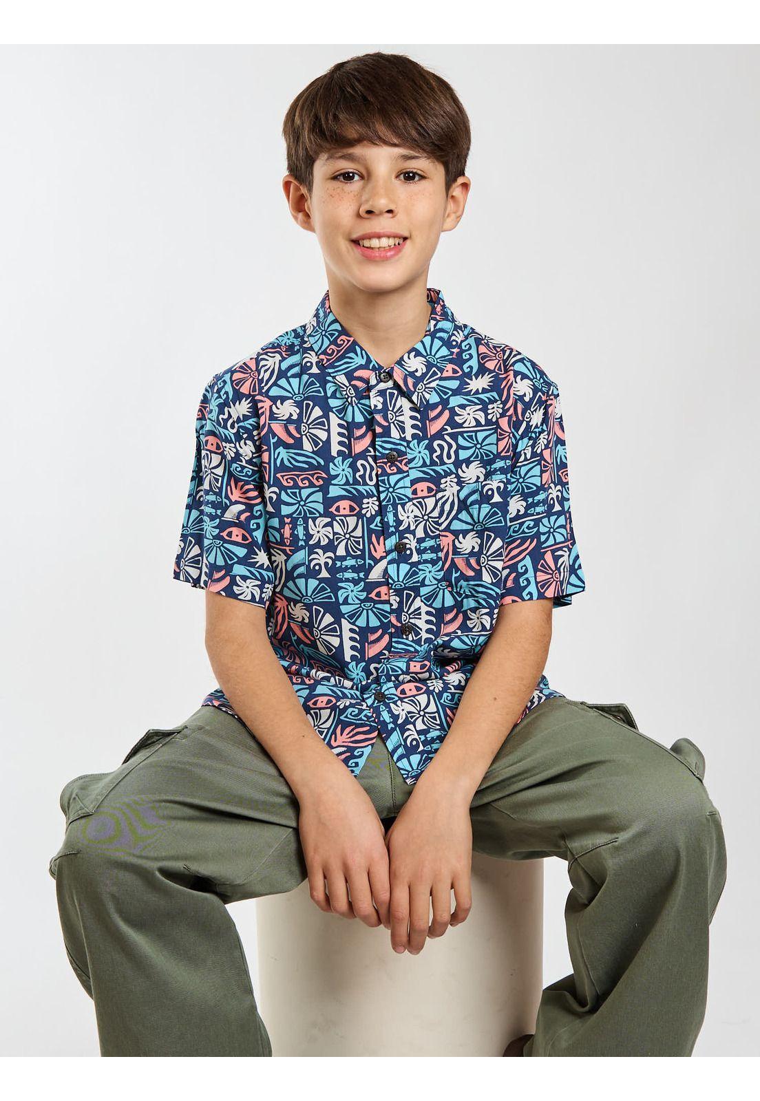 Camisa MC Solaro Multicolor Infantil Maui and Sons-6