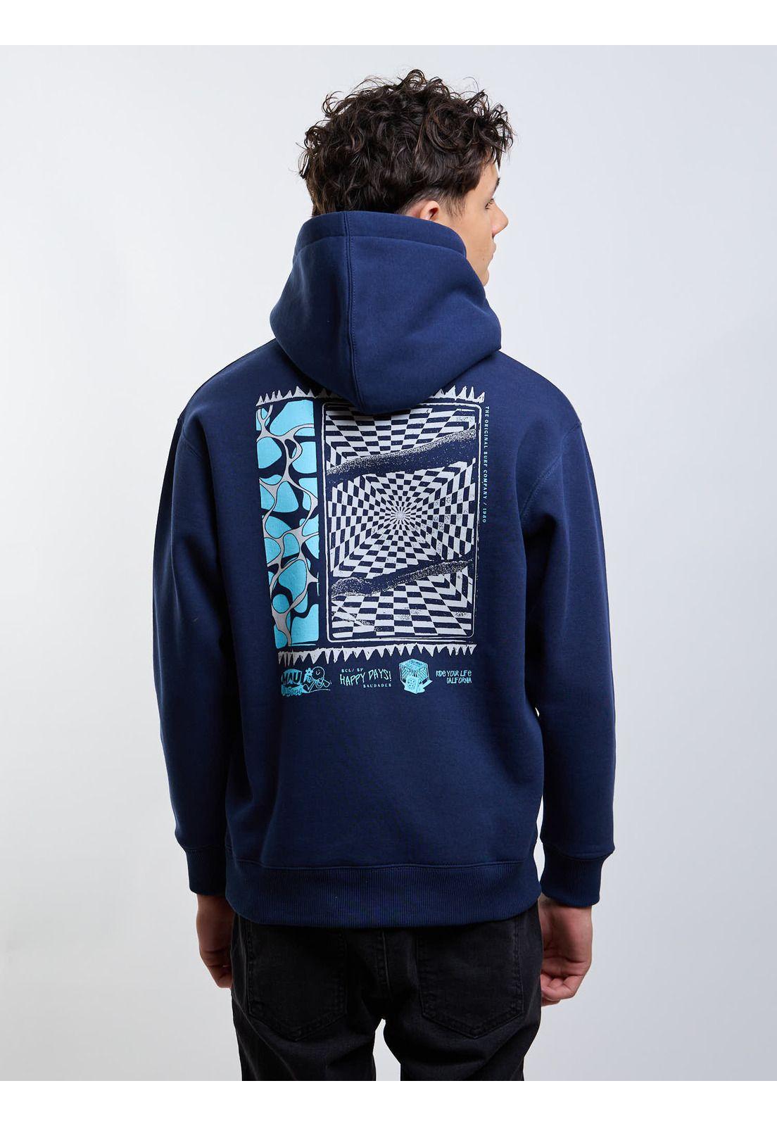 Poleron Canguro Saudade Azul Infantil Maui And Sons-1