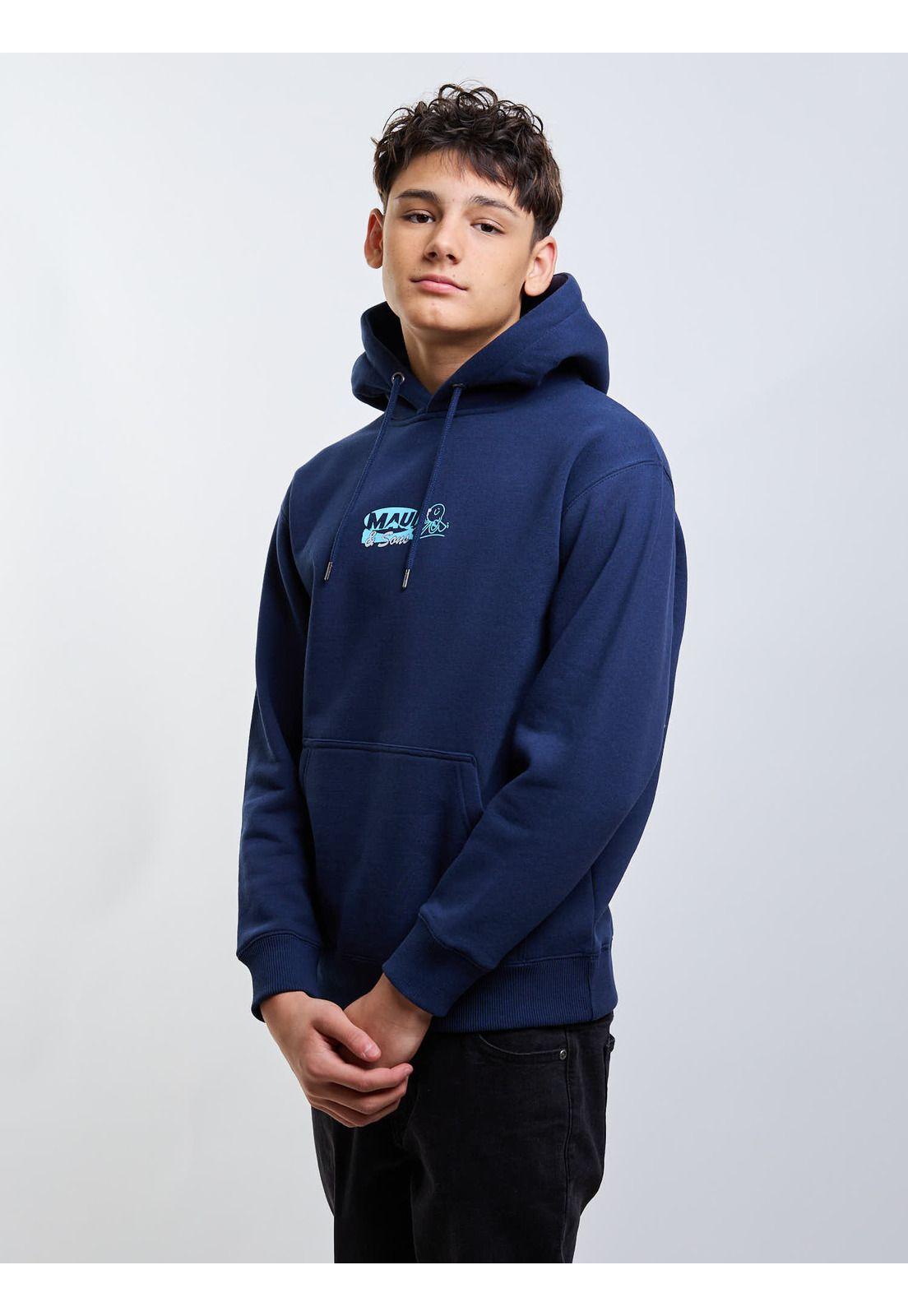 Poleron Canguro Saudade Azul Infantil Maui And Sons-5