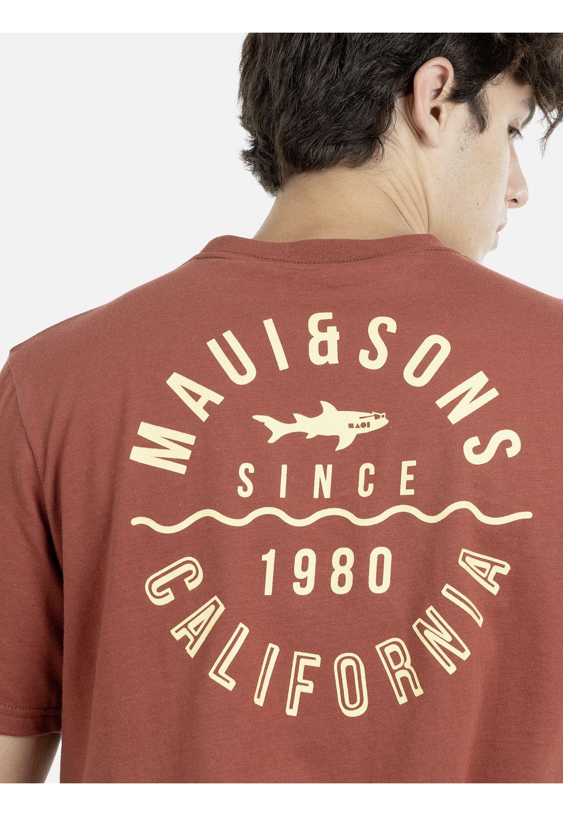 Polera M/C Hombre 5P394-MI21 Rojo Maui and Sons-2