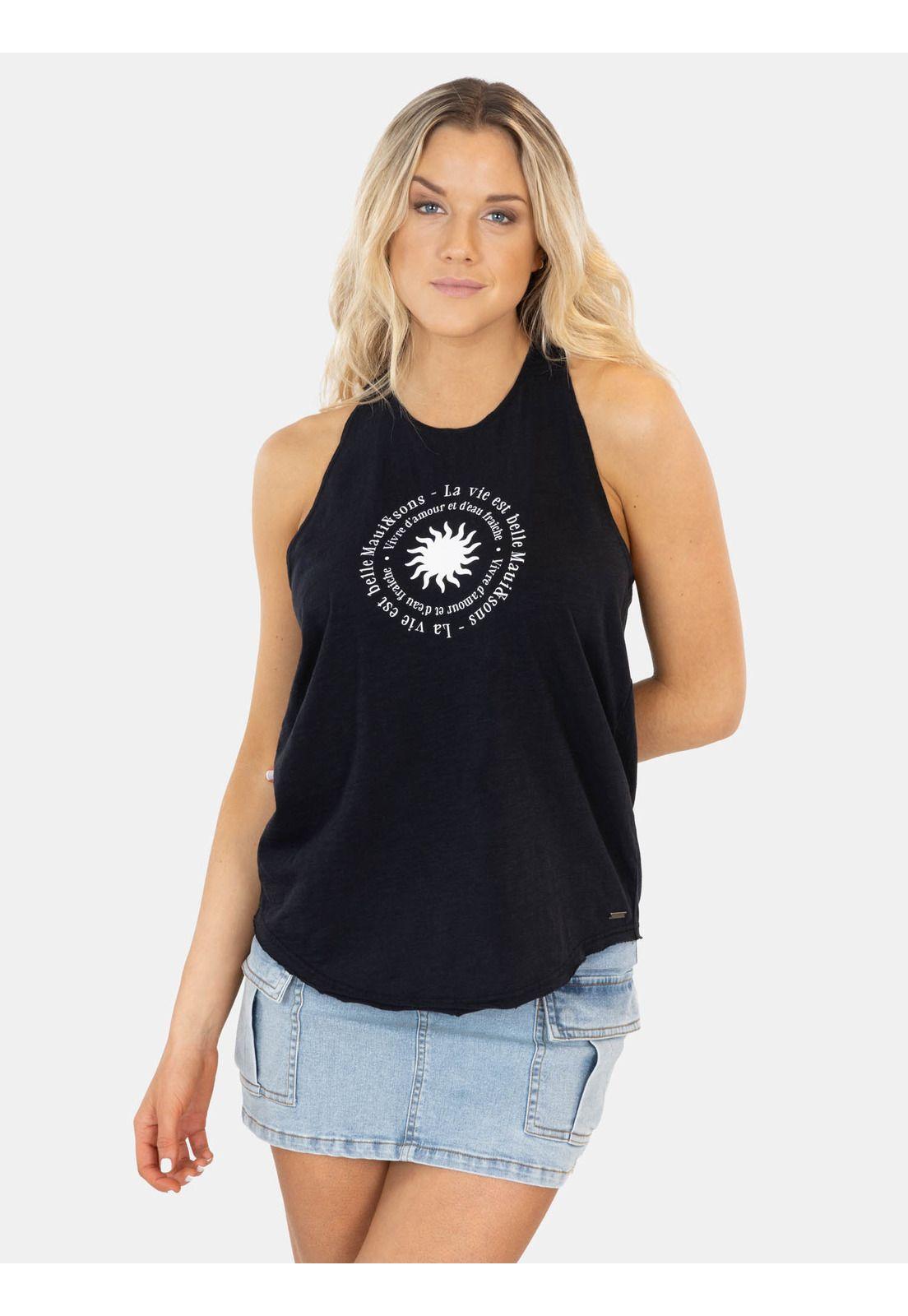 Polera SM Zira Negro Mujer Maui And Sons-0