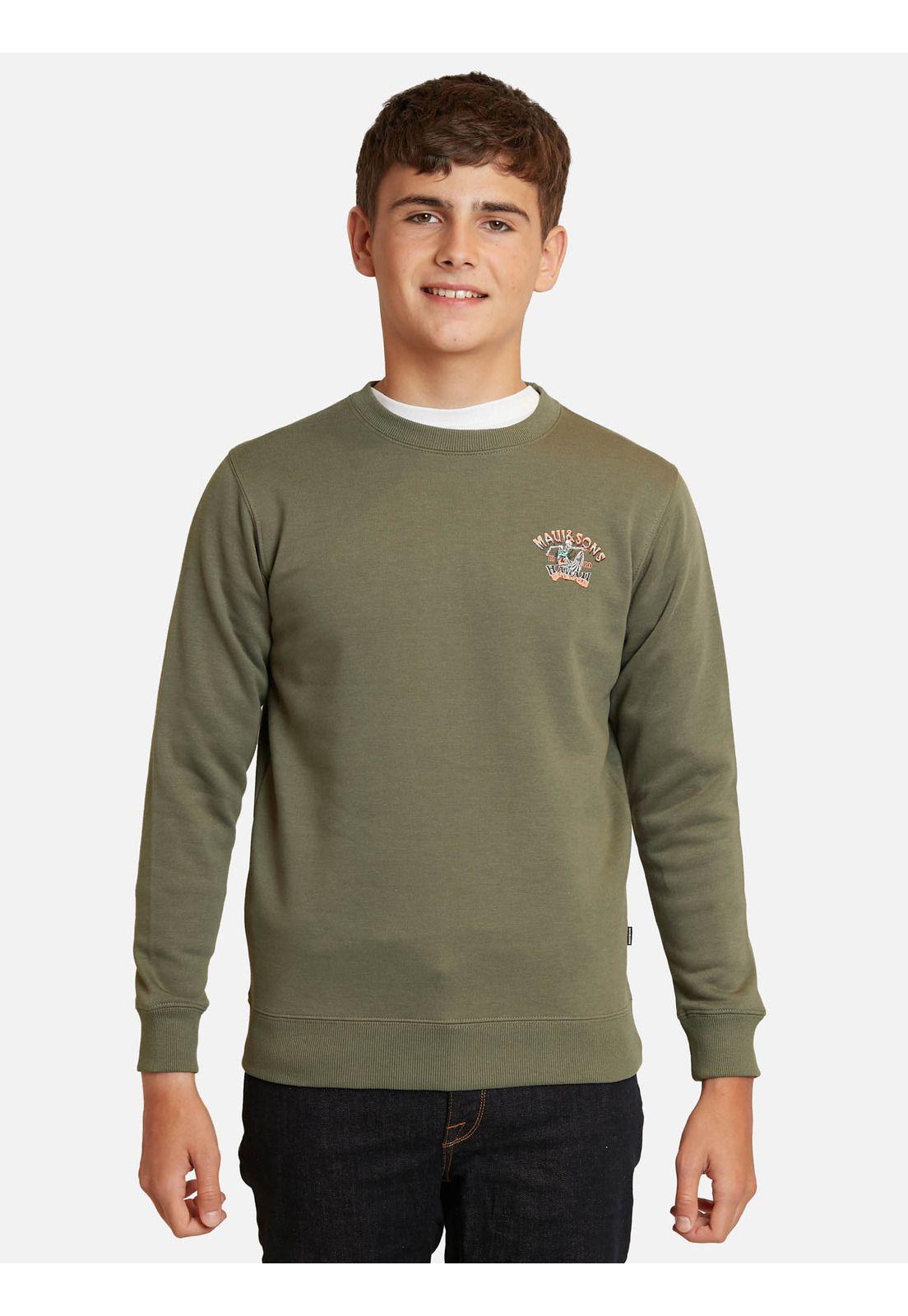 Poleron Skull Surfing On The Waves Cr Verde Infantil Maui And Sons-0