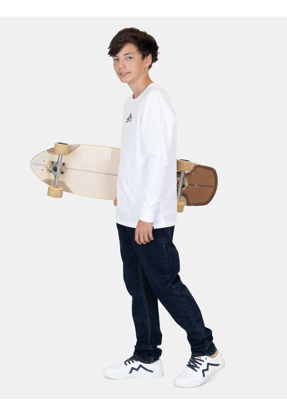 Polera ML Zkin Blanco Infantil Maui And Sons-3