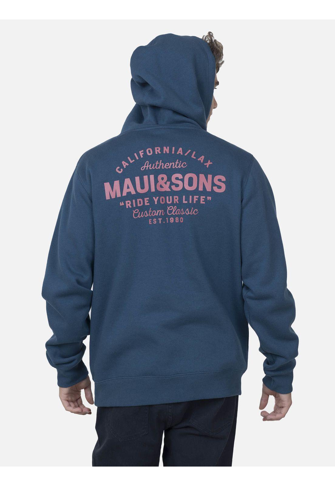 Canguro Hombre W Century FULL ZIPPER Azul Marino Maui and Sons-1