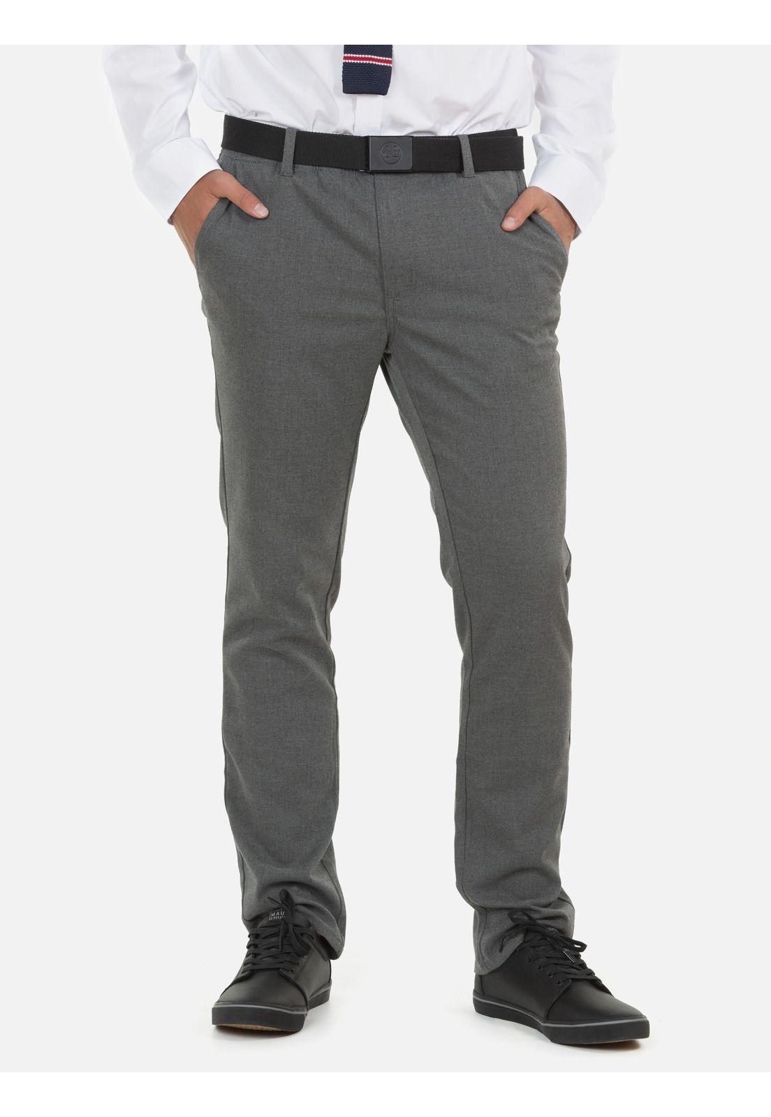 Pantalon Escolar Skinny Hombre Gris Maui and Sons-0