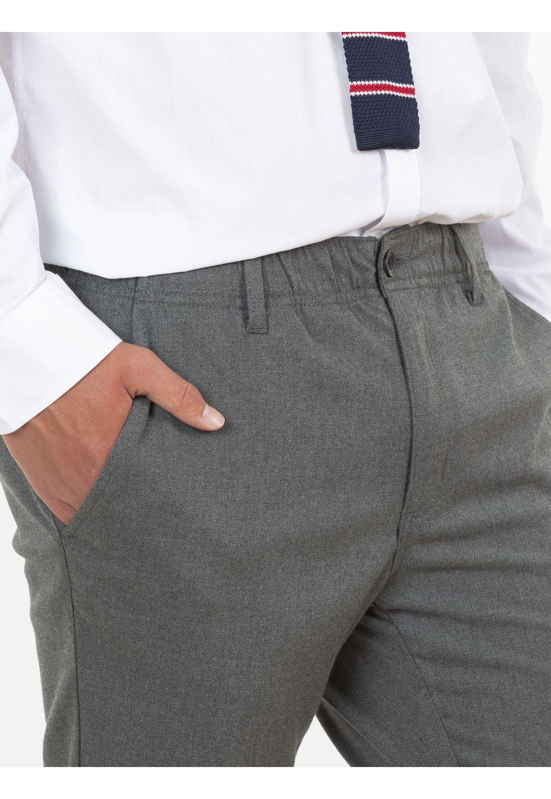 Pantalon Escolar Skinny Hombre Gris Maui and Sons-2