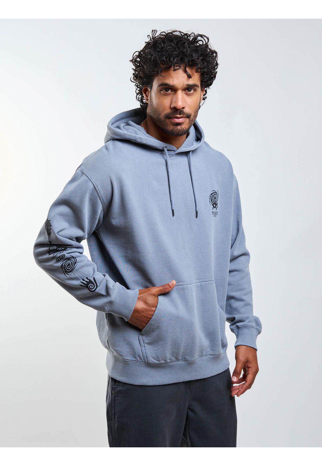 Poleron Canguro Seek Gris Hombre Maui And Sons-0