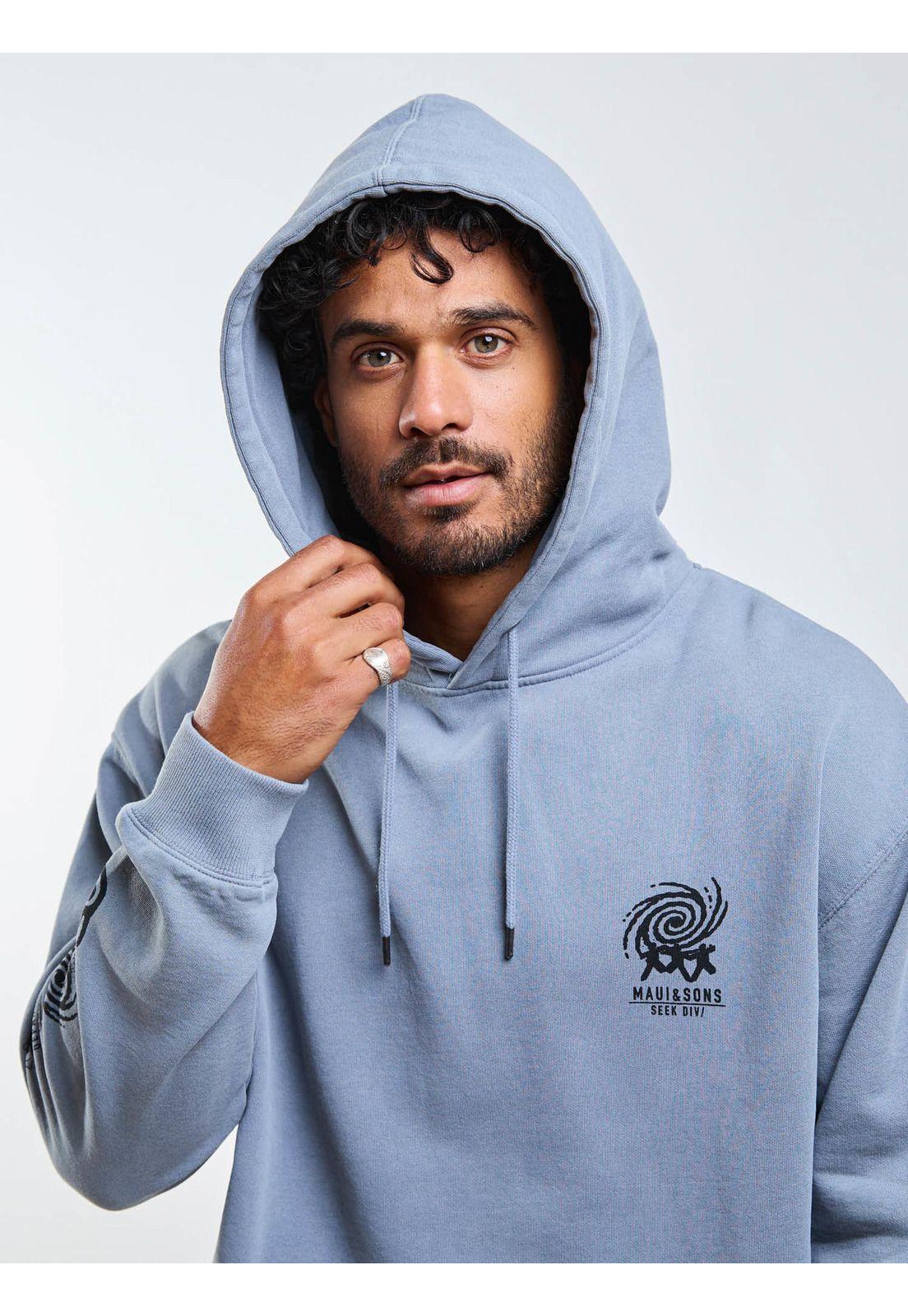 Poleron Canguro Seek Gris Hombre Maui And Sons-2