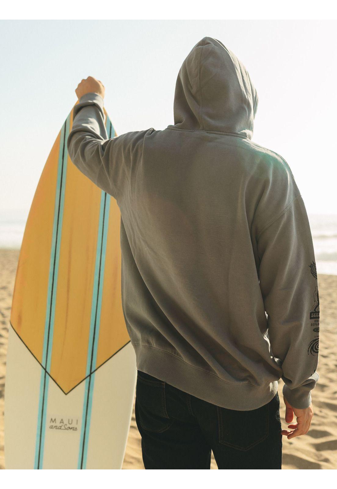 Poleron Canguro Seek Gris Hombre Maui And Sons-4