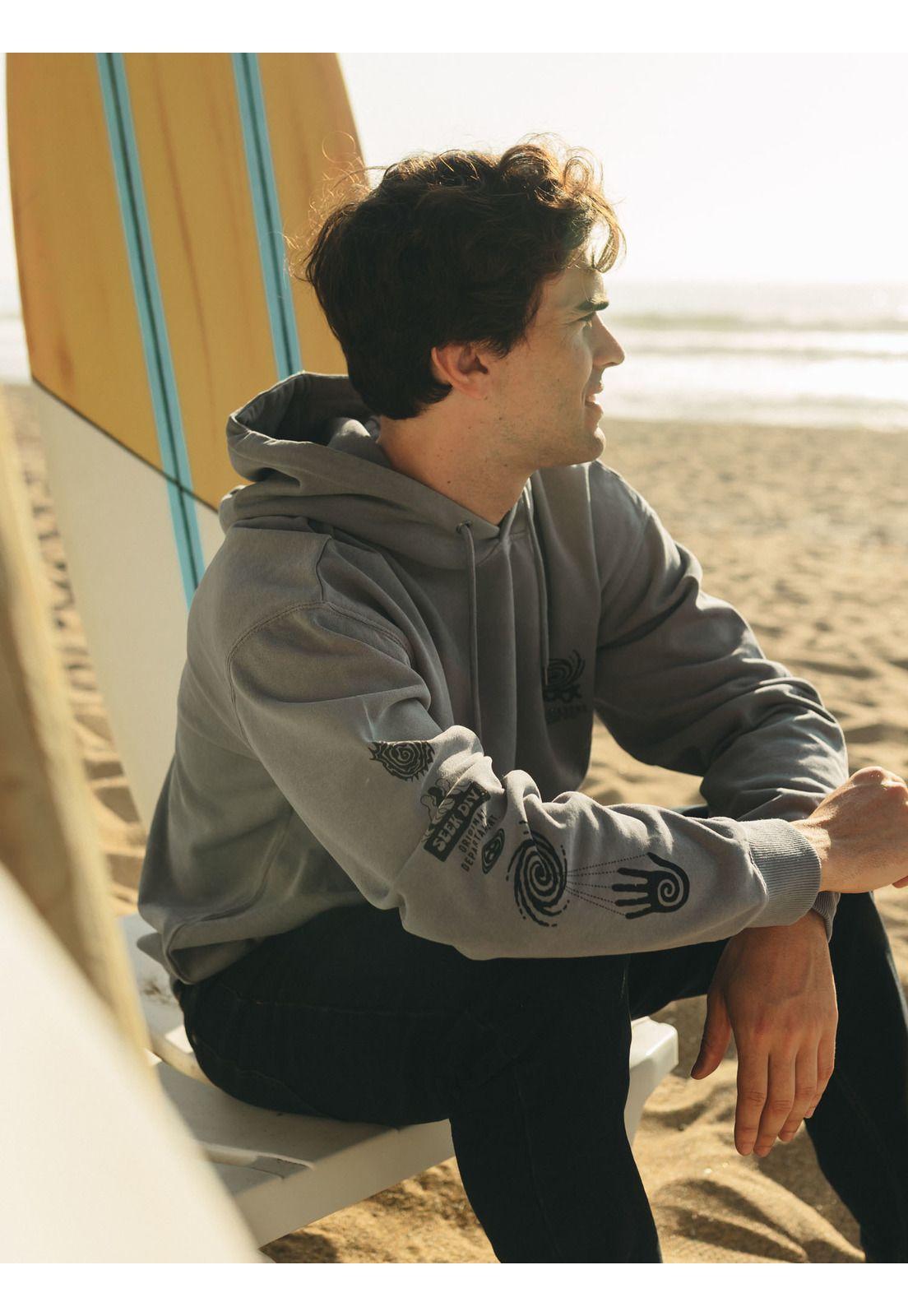 Poleron Canguro Seek Gris Hombre Maui And Sons-9