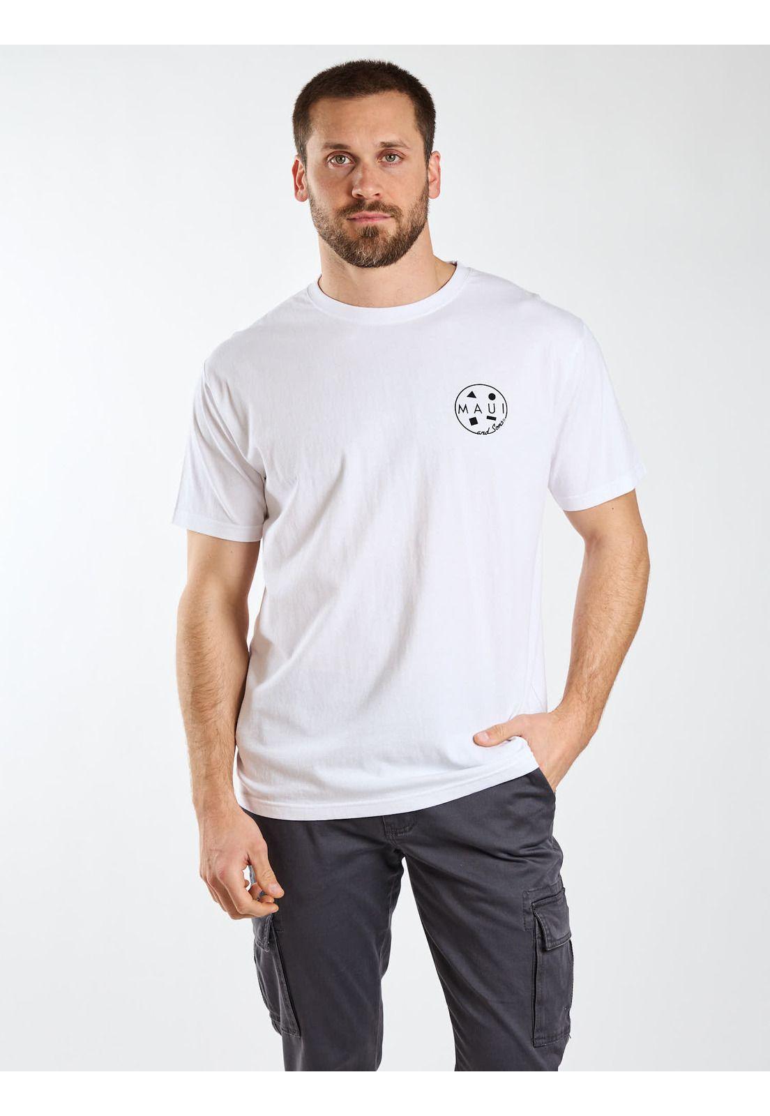 Polera MC Palms Blanco Hombre Maui and Sons-5