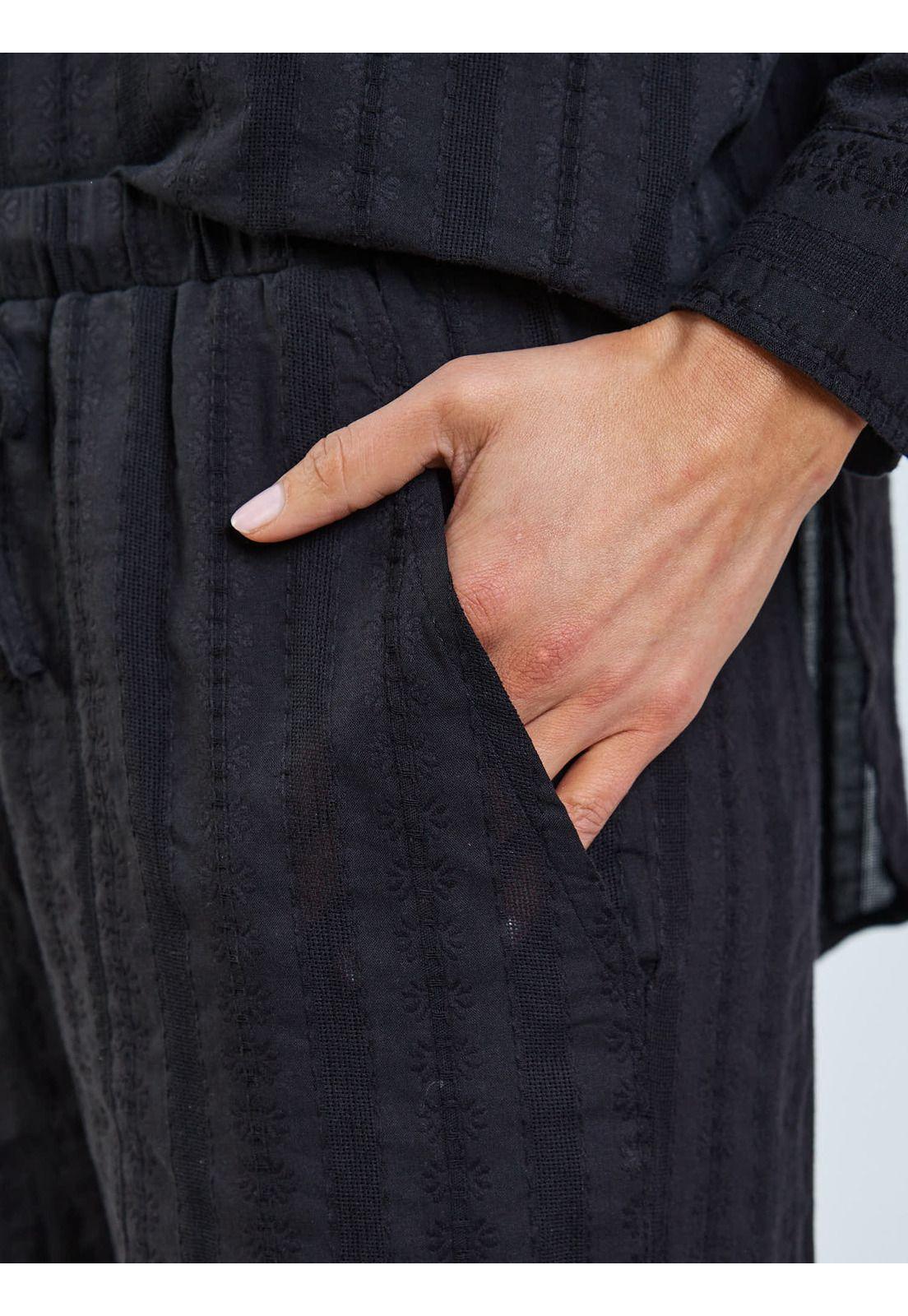 Pantalon Chill Negro Mujer Maui and Sons-4