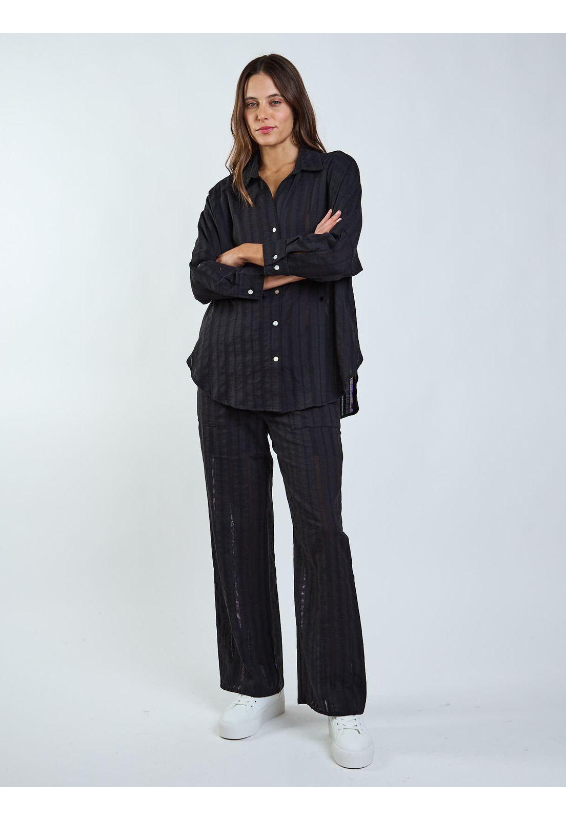 Pantalon Chill Negro Mujer Maui and Sons-6