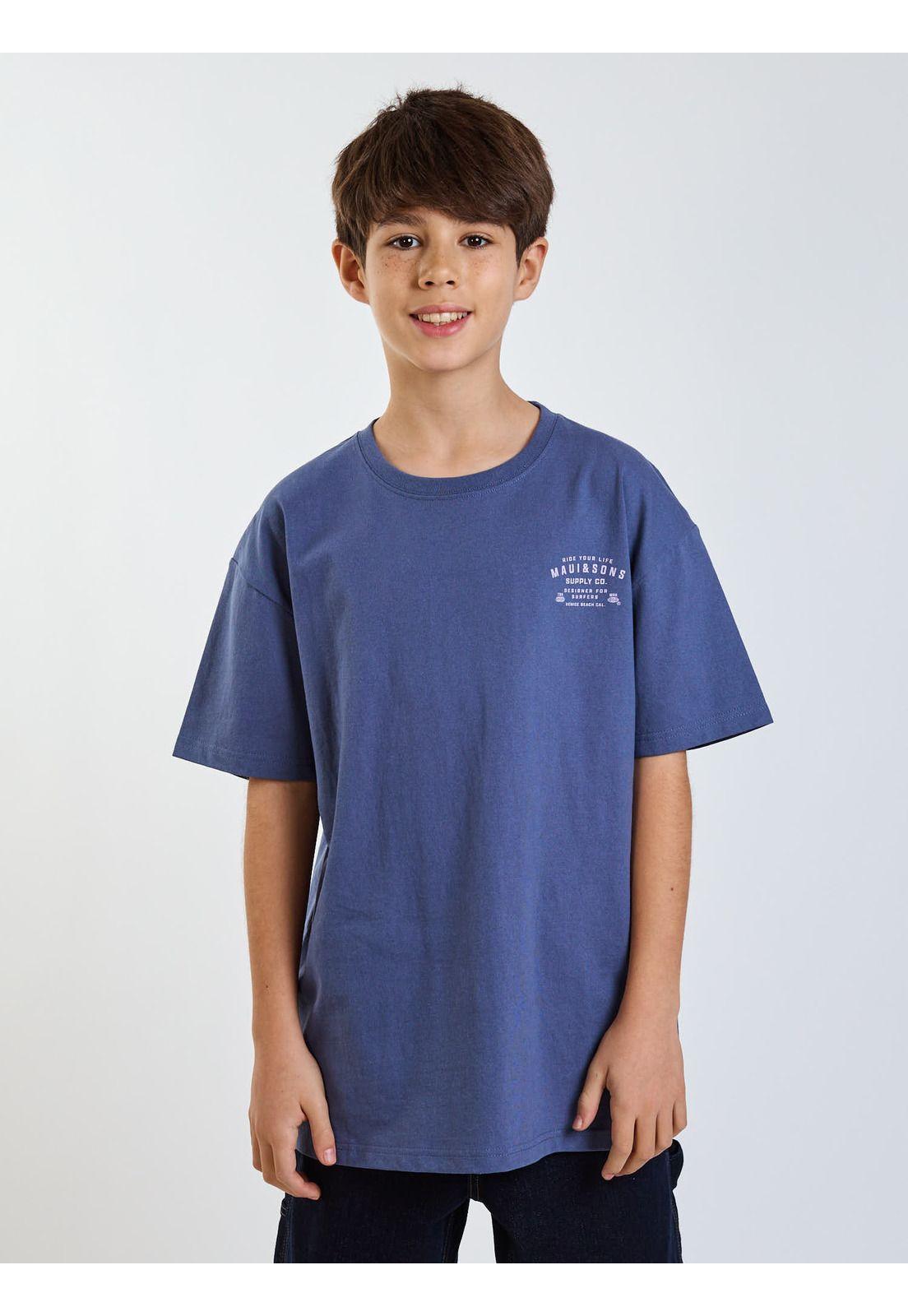 Polera MC Blue Celeste Infantil Maui and Sons-0