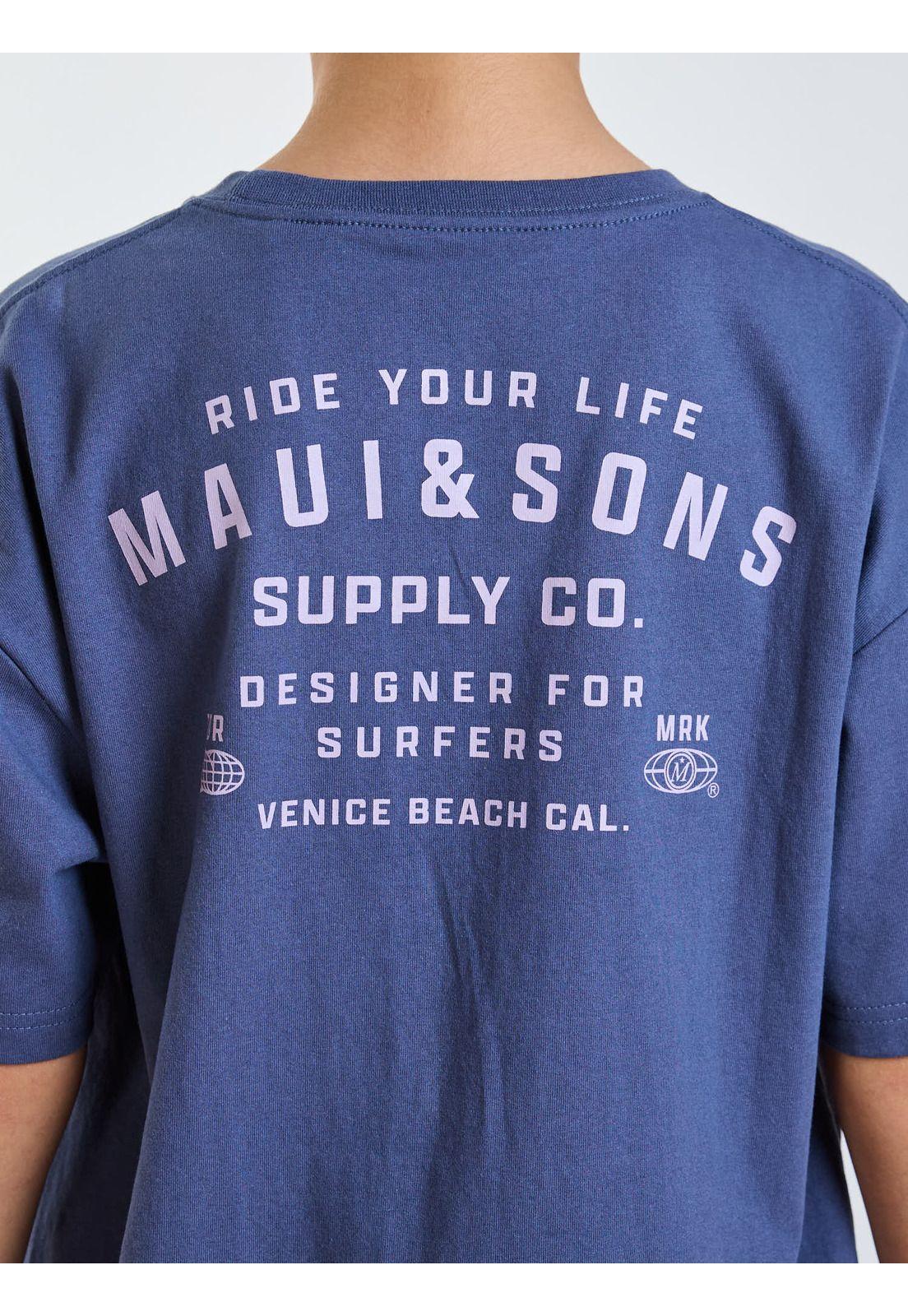 Polera MC Blue Celeste Infantil Maui and Sons-3