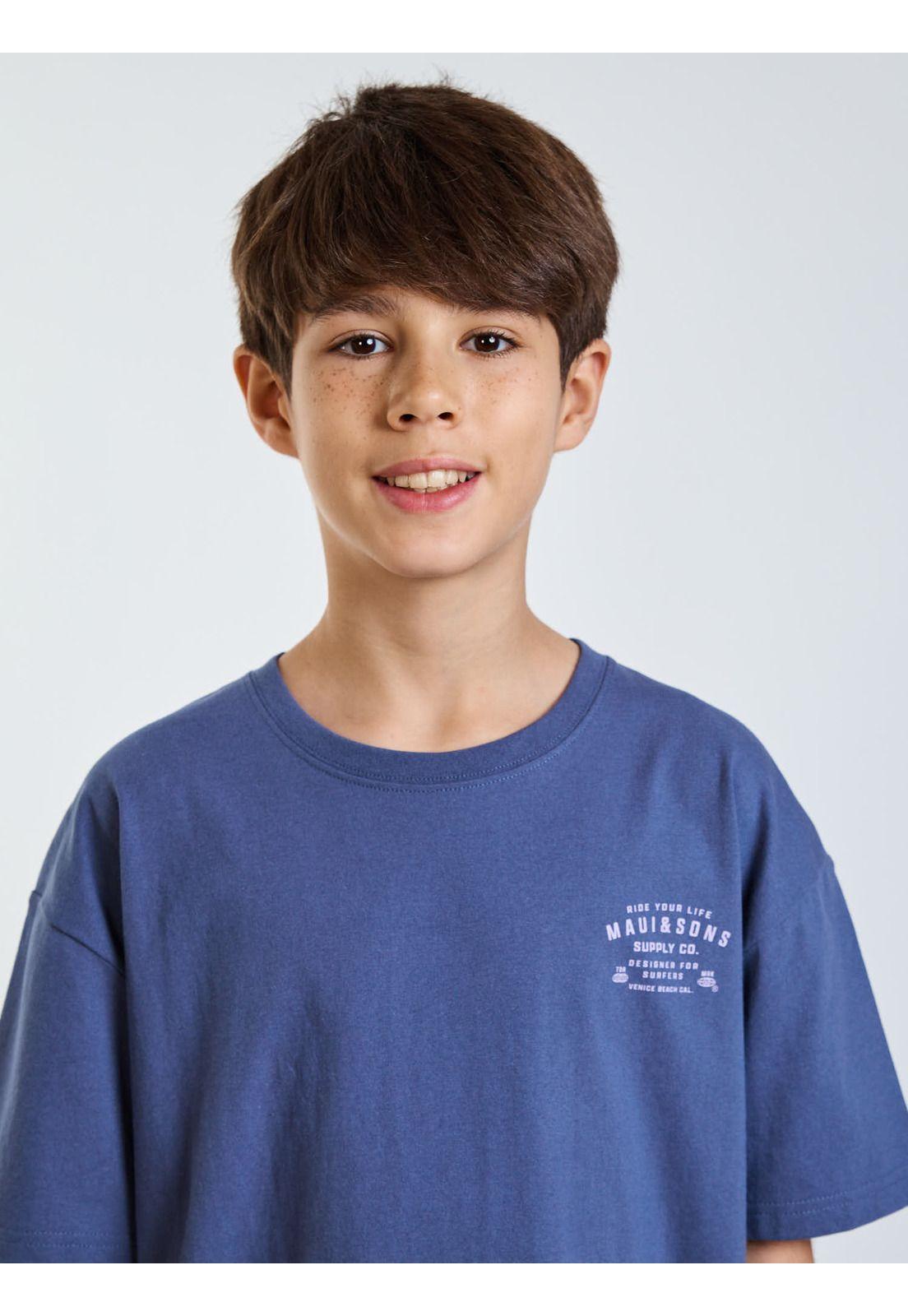 Polera MC Blue Celeste Infantil Maui and Sons-4