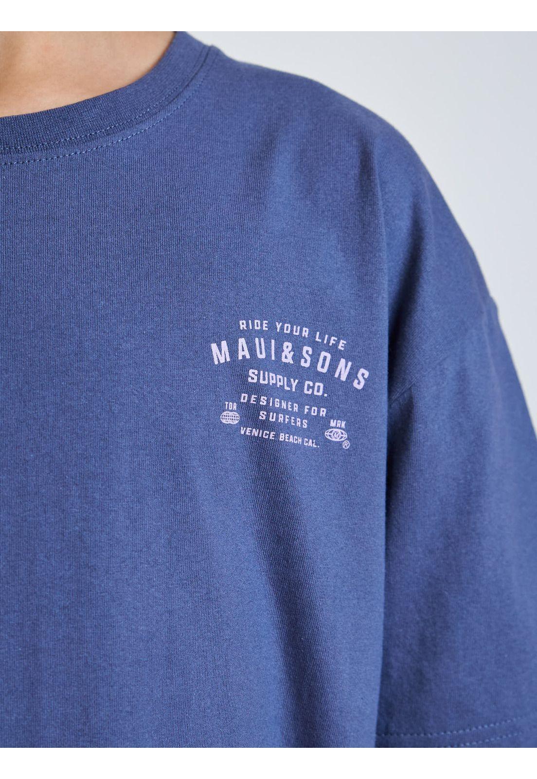 Polera MC Blue Celeste Infantil Maui and Sons-5