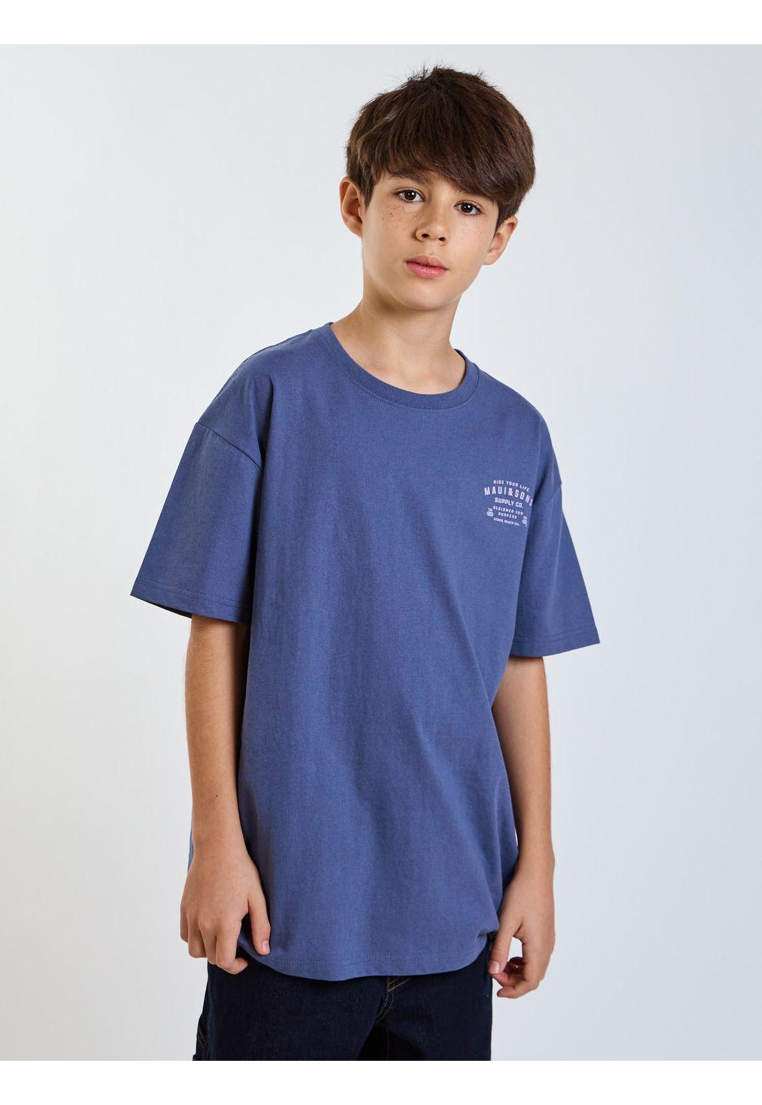 Polera MC Blue Celeste Infantil Maui and Sons-6