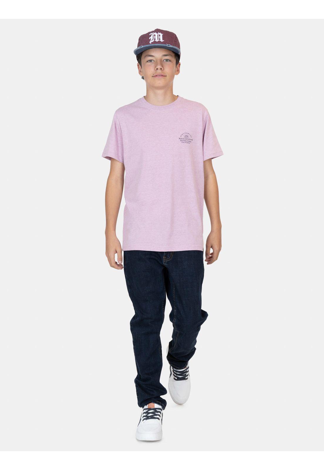 Polera MC Cielo Playero Burdeo Infantil Maui And Sons-3