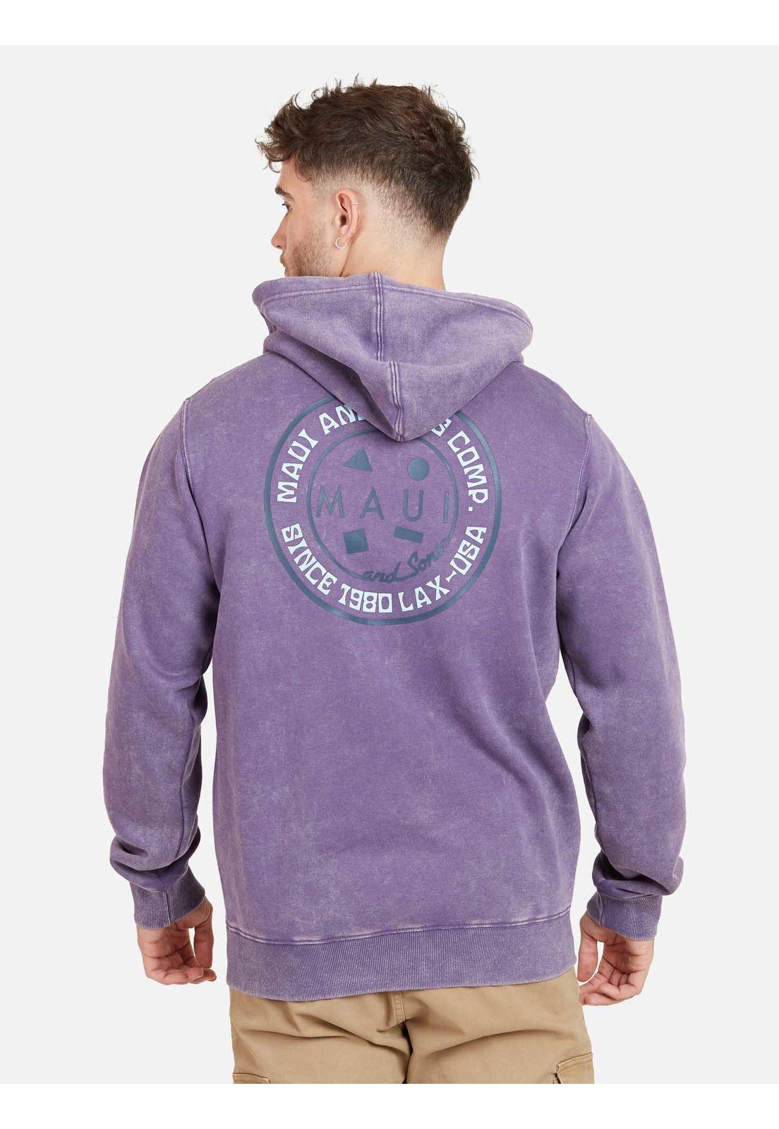 Poleron LOGO SINCE 198 LAX Hombre Morado Maui and Sons-1