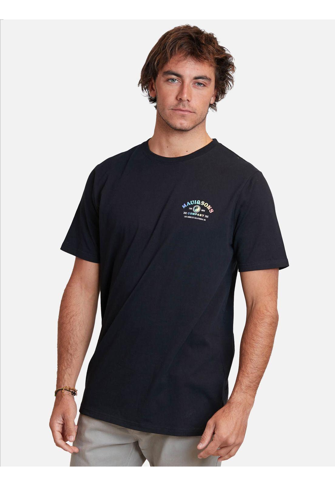 Polera Gradient Puff Tees Negro Hombre Maui And Sons-0