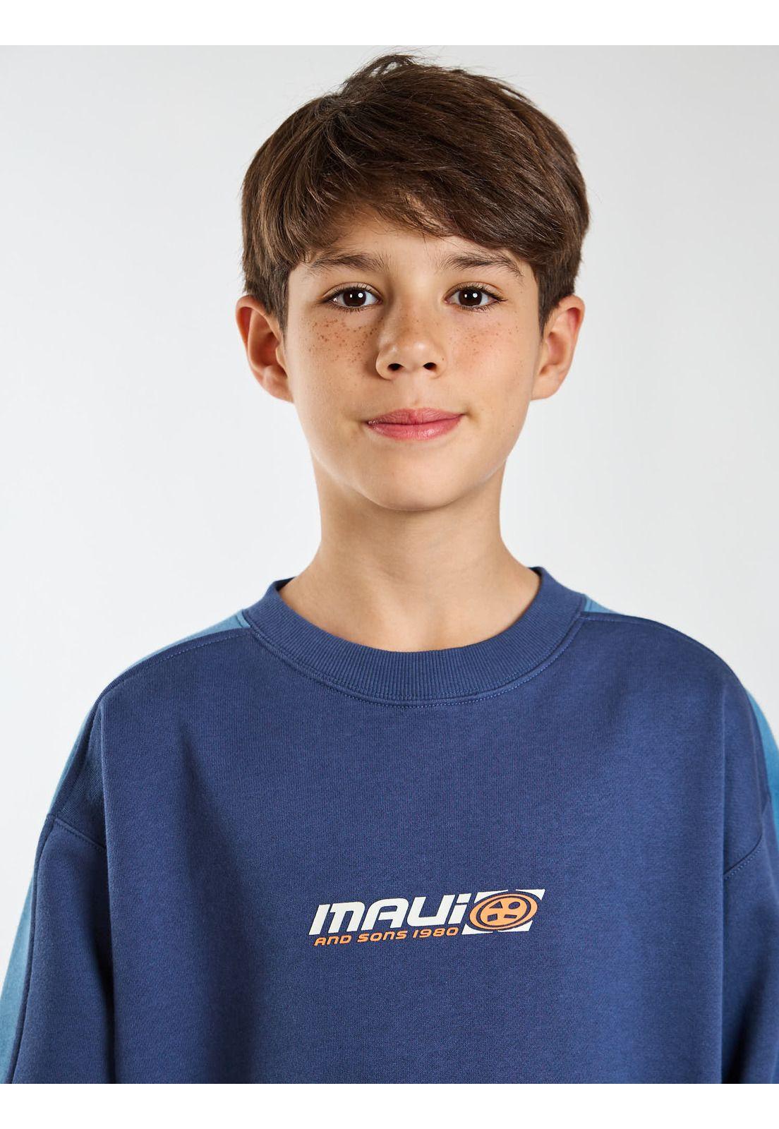 Poleron CR Moku Azul Infantil Maui and Sons-3