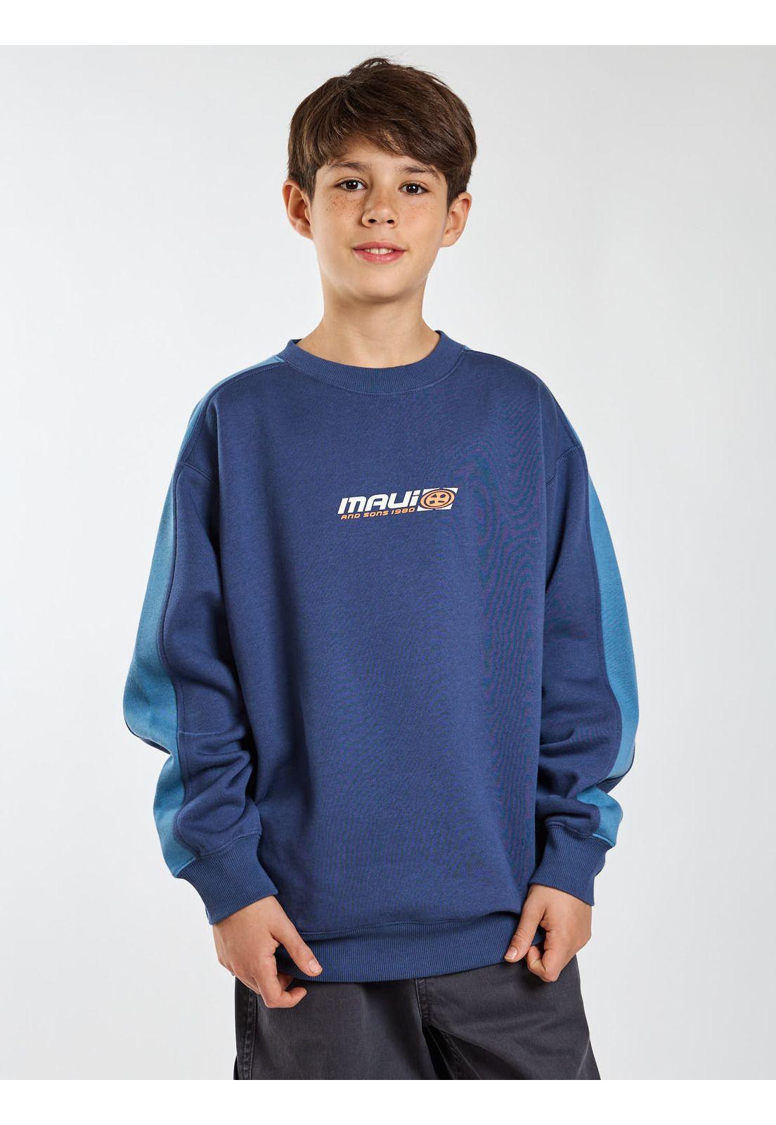 Poleron CR Moku Azul Infantil Maui and Sons-5
