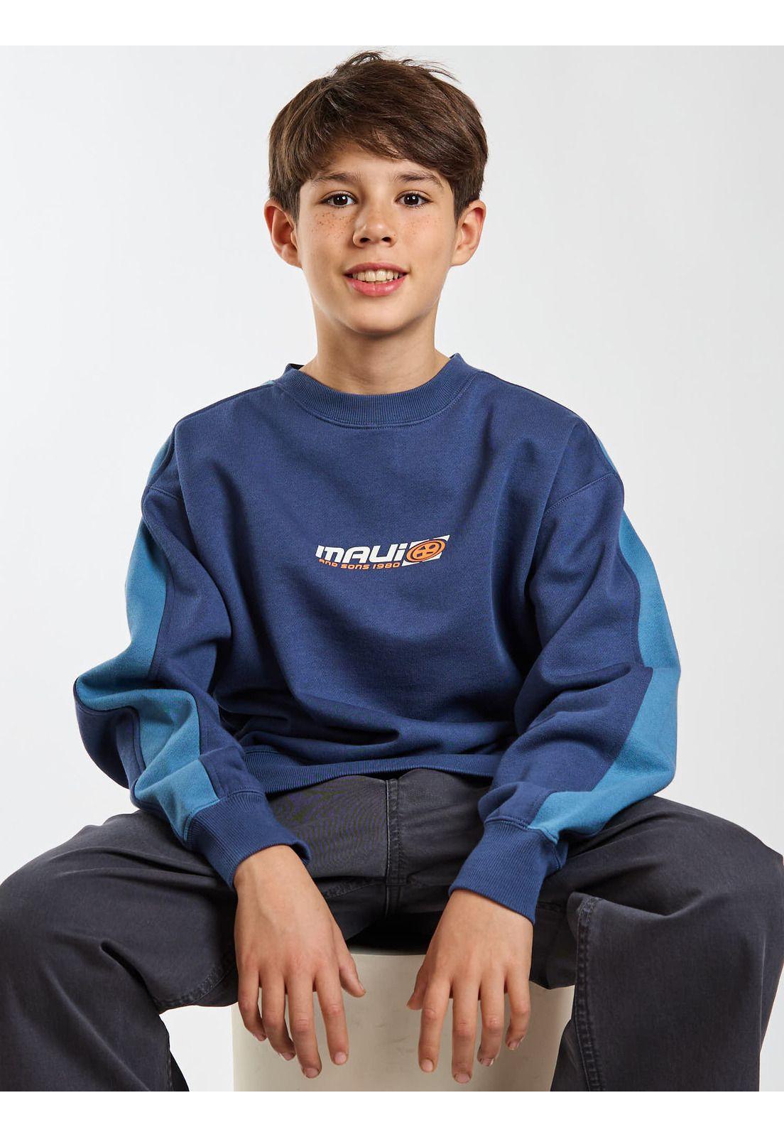 Poleron CR Moku Azul Infantil Maui and Sons-6
