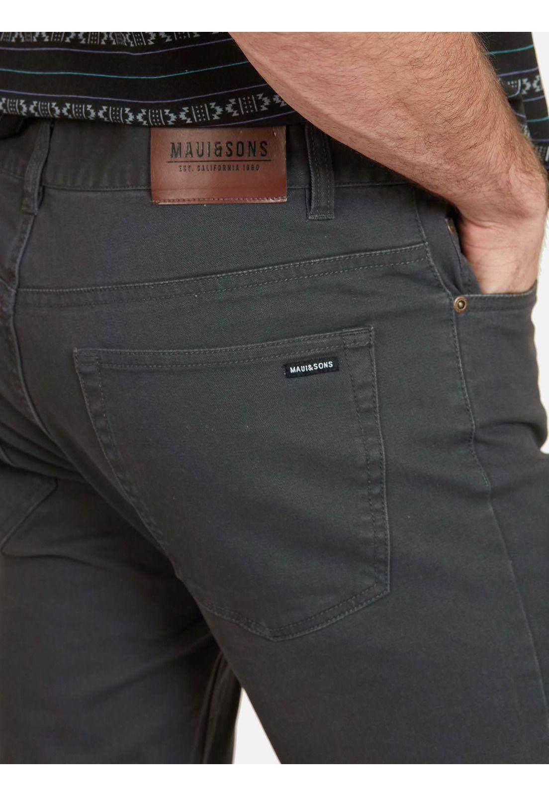 Pantalon Skinny Fit Hombre Gris Maui And Sons-3