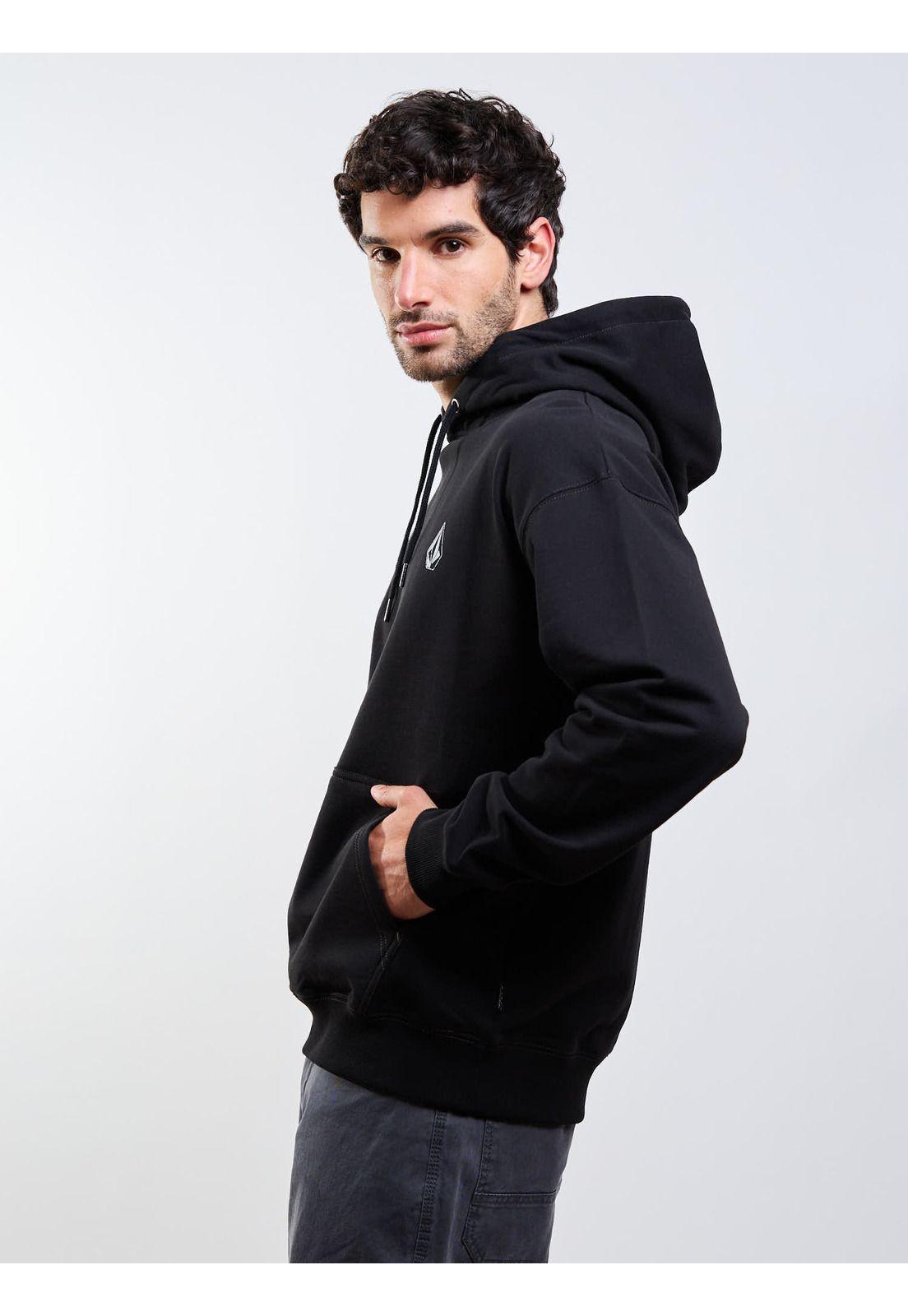Poleron Canguro Skidder Pullover Negro Hombre Volcom-2