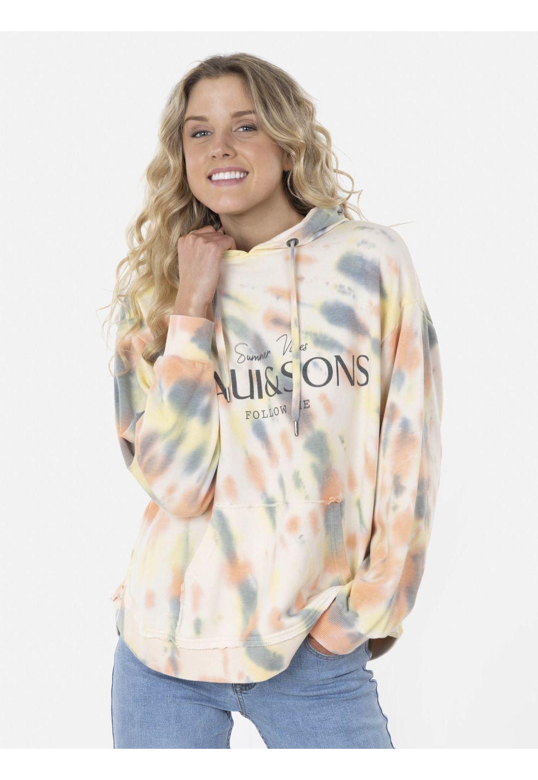 Poleron Purple Dark Hoodie Mujer Multicolor Maui and Sons-0