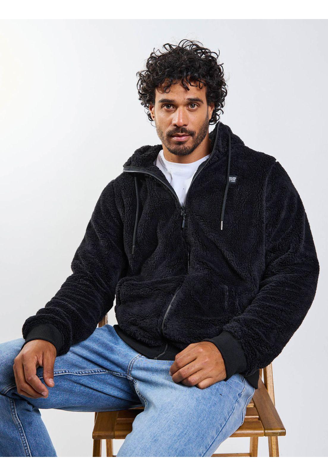 Poleron Chiporro Rayen Negro Hombre Maui And Sons-6