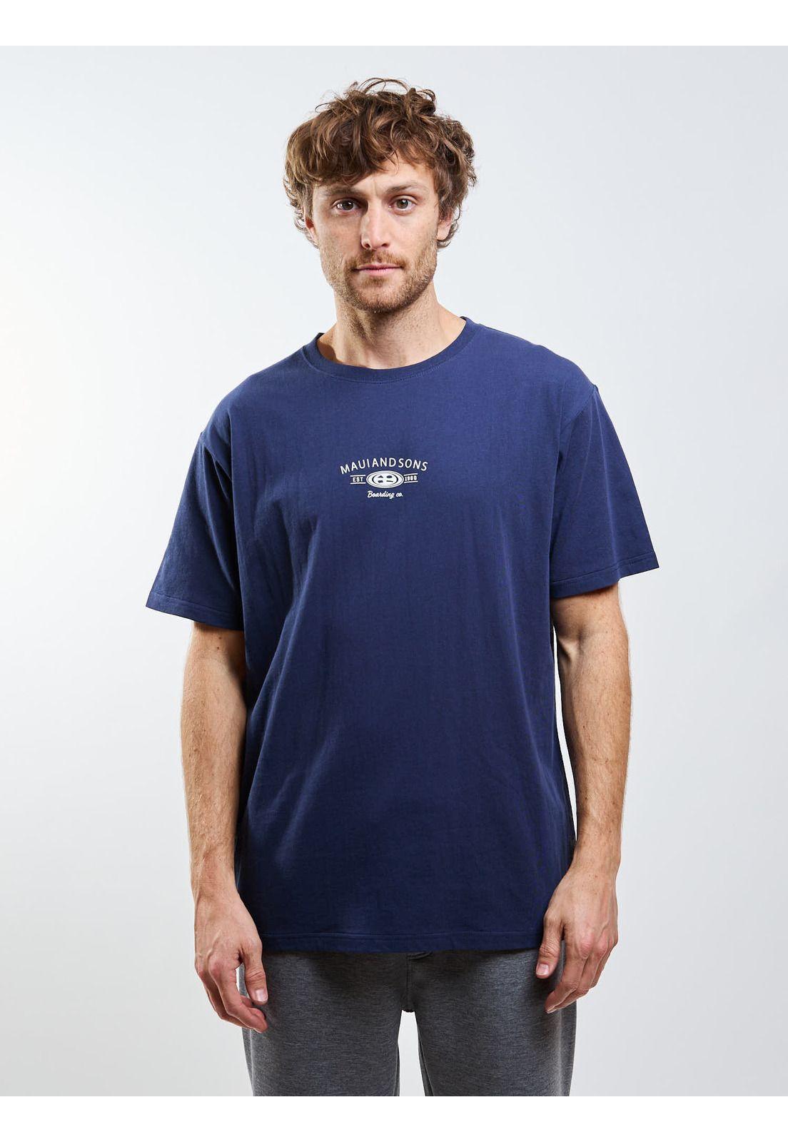 Polera MC Lil Oval Azul Hombre Maui And Sons-5