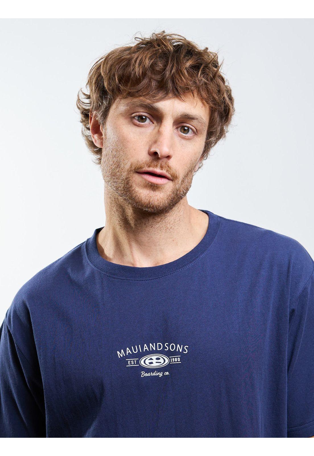 Polera MC Lil Oval Azul Hombre Maui And Sons-7